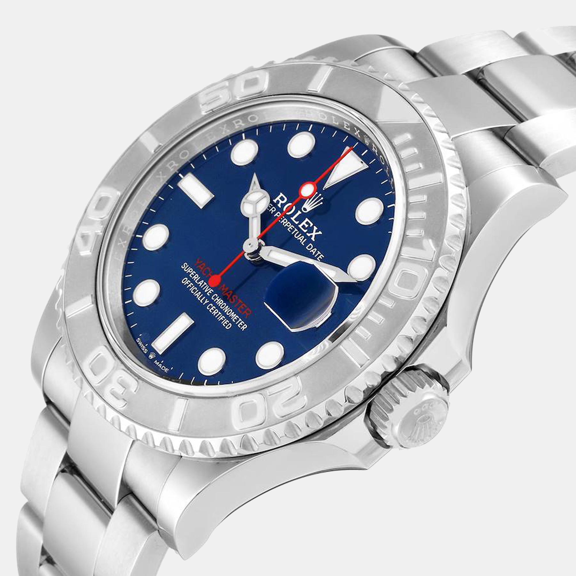 

Rolex Yachtmaster Steel Platinum Blue Dial Mens Watch 126622