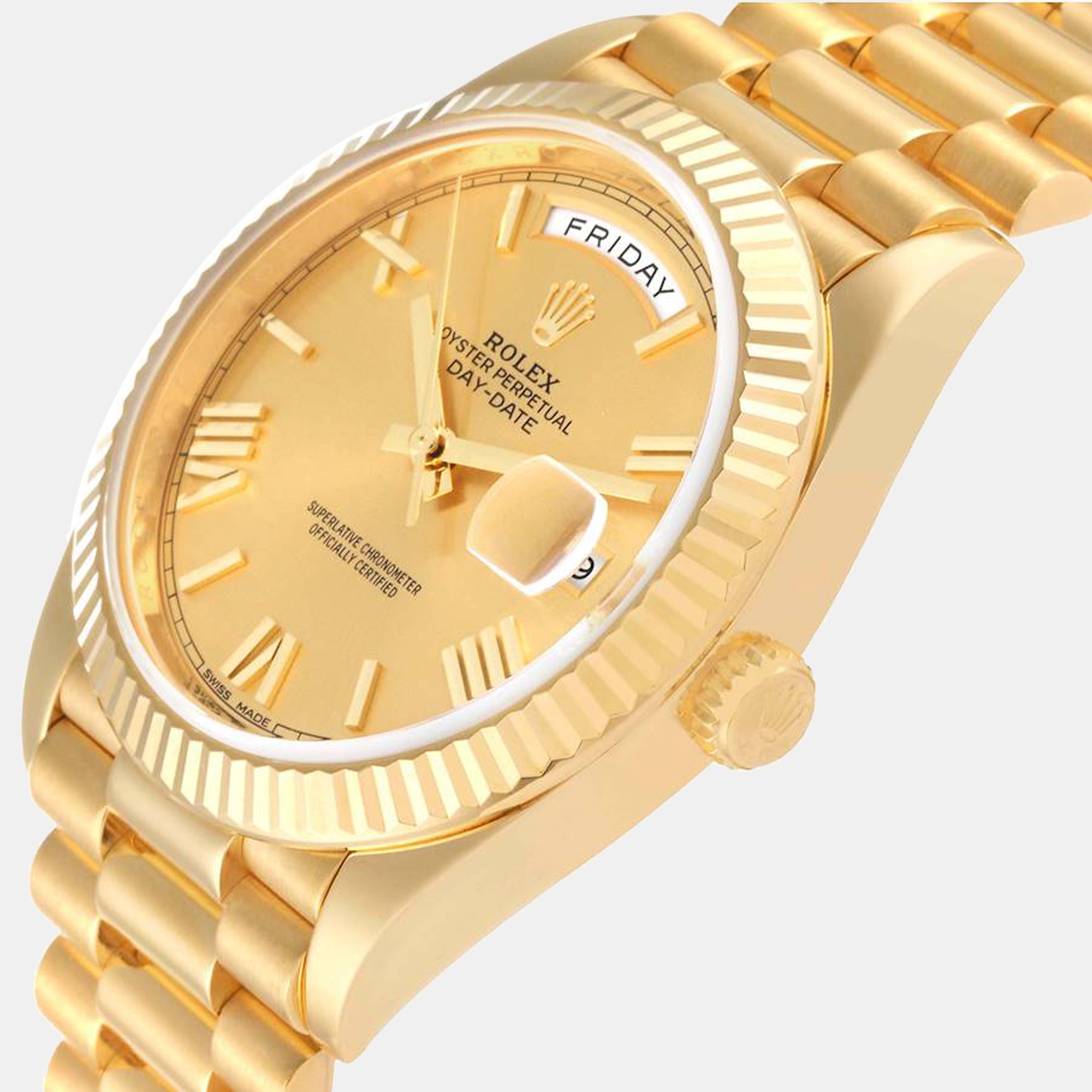 

Rolex President Day-Date Yellow Gold Champagne Dial Mens Watch 228238