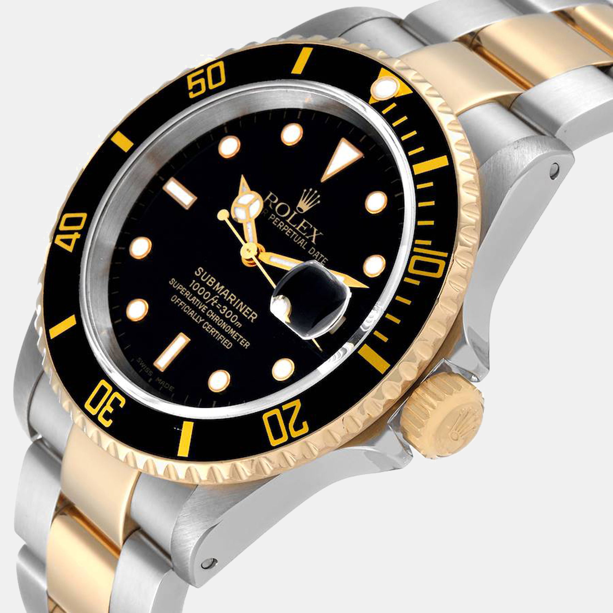 

Rolex Submariner Steel Yellow Gold Black Dial Mens Watch 16613