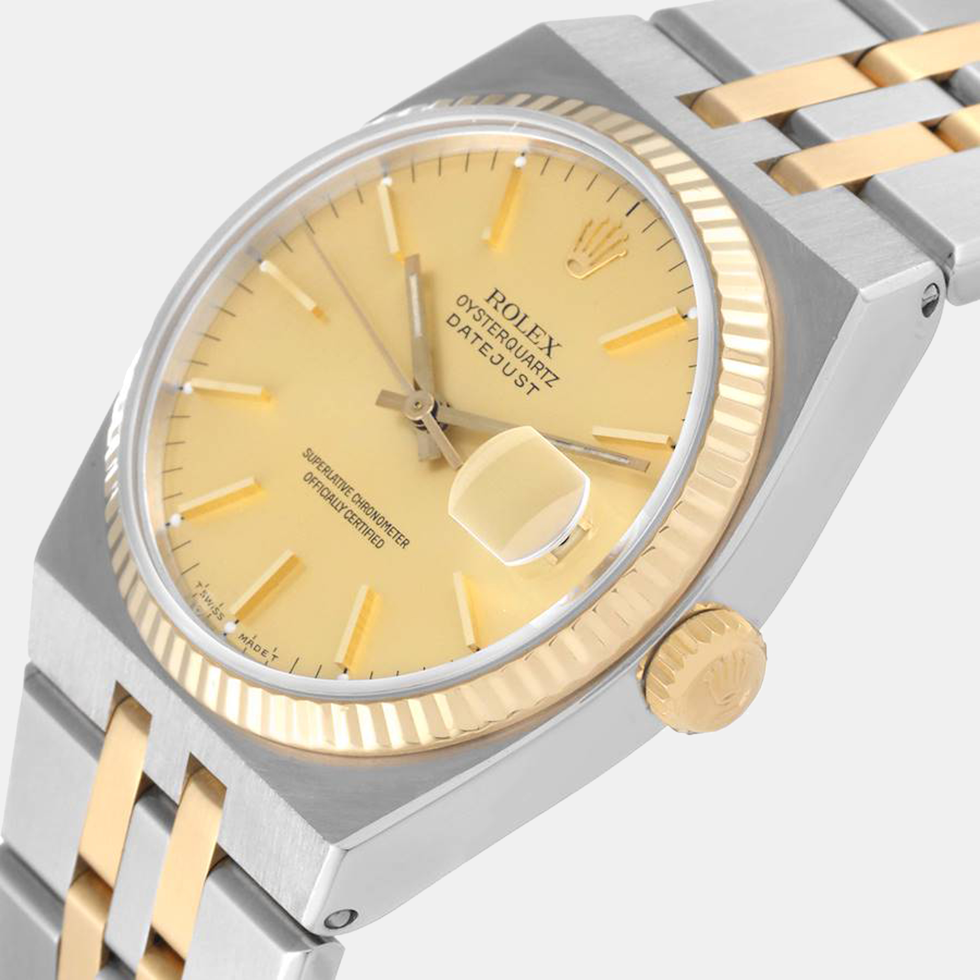 

Rolex Oysterquartz Datejust Steel Yellow Gold Mens Watch 17013