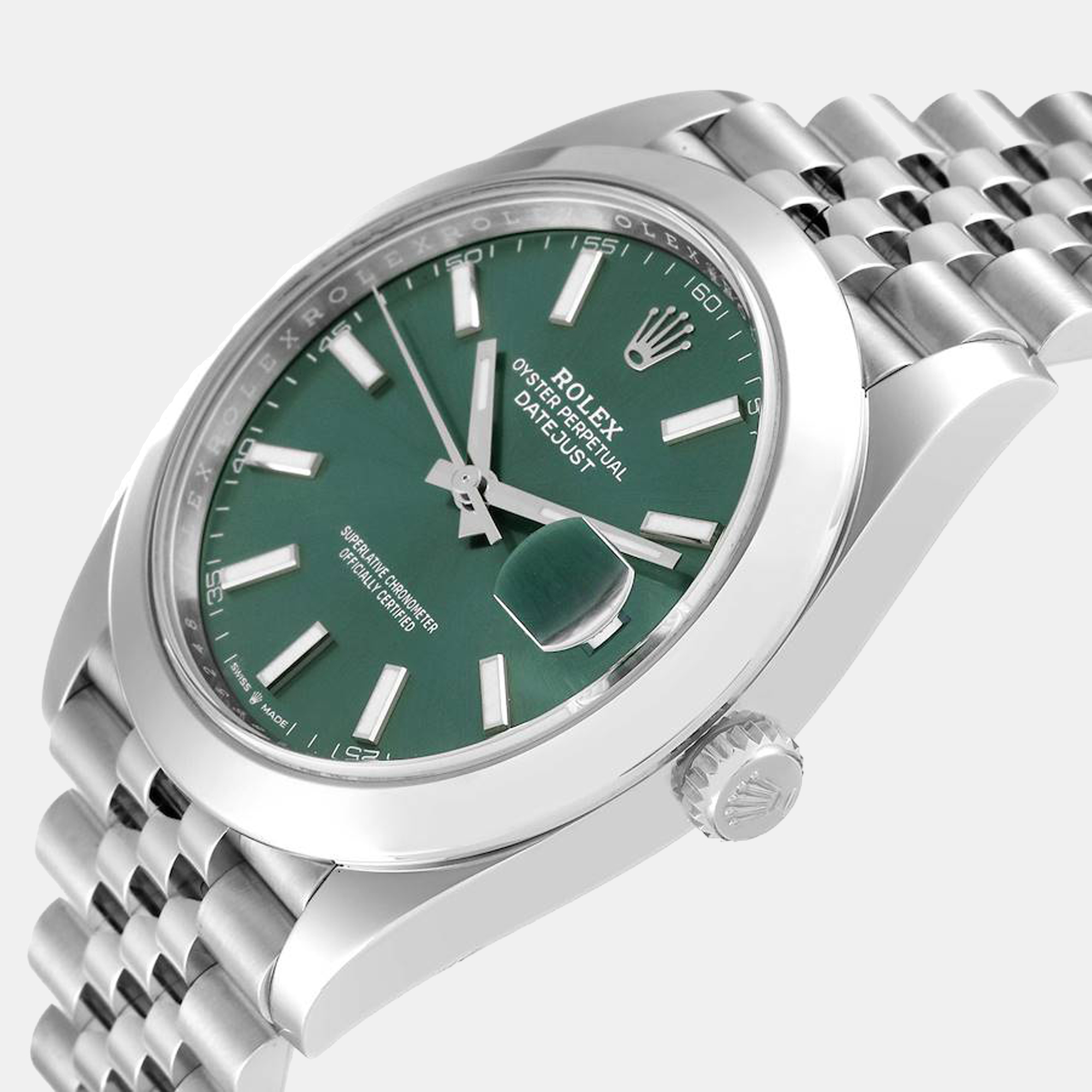 

Rolex Datejust 41 Mint Green Dial Steel Mens Watch 126300