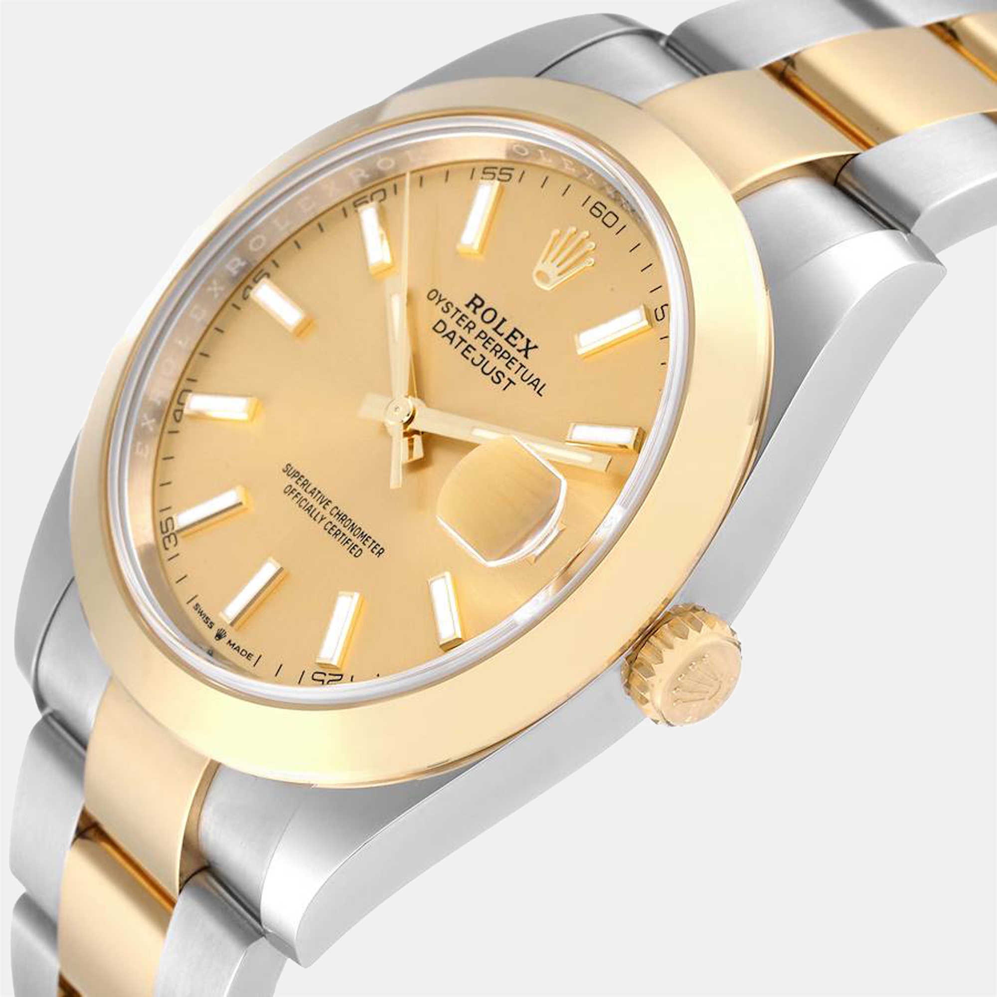 

Rolex Datejust 41 Steel Yellow Gold Smooth Bezel Mens Watch 126303