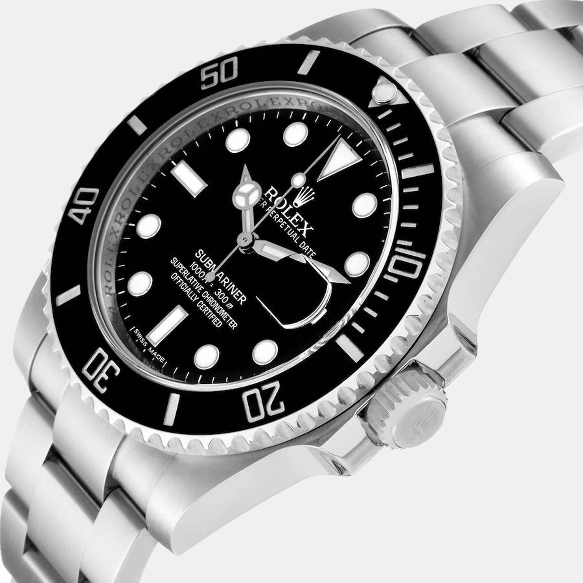 

Rolex Submariner Black Dial Ceramic Bezel Steel Mens Watch 116610