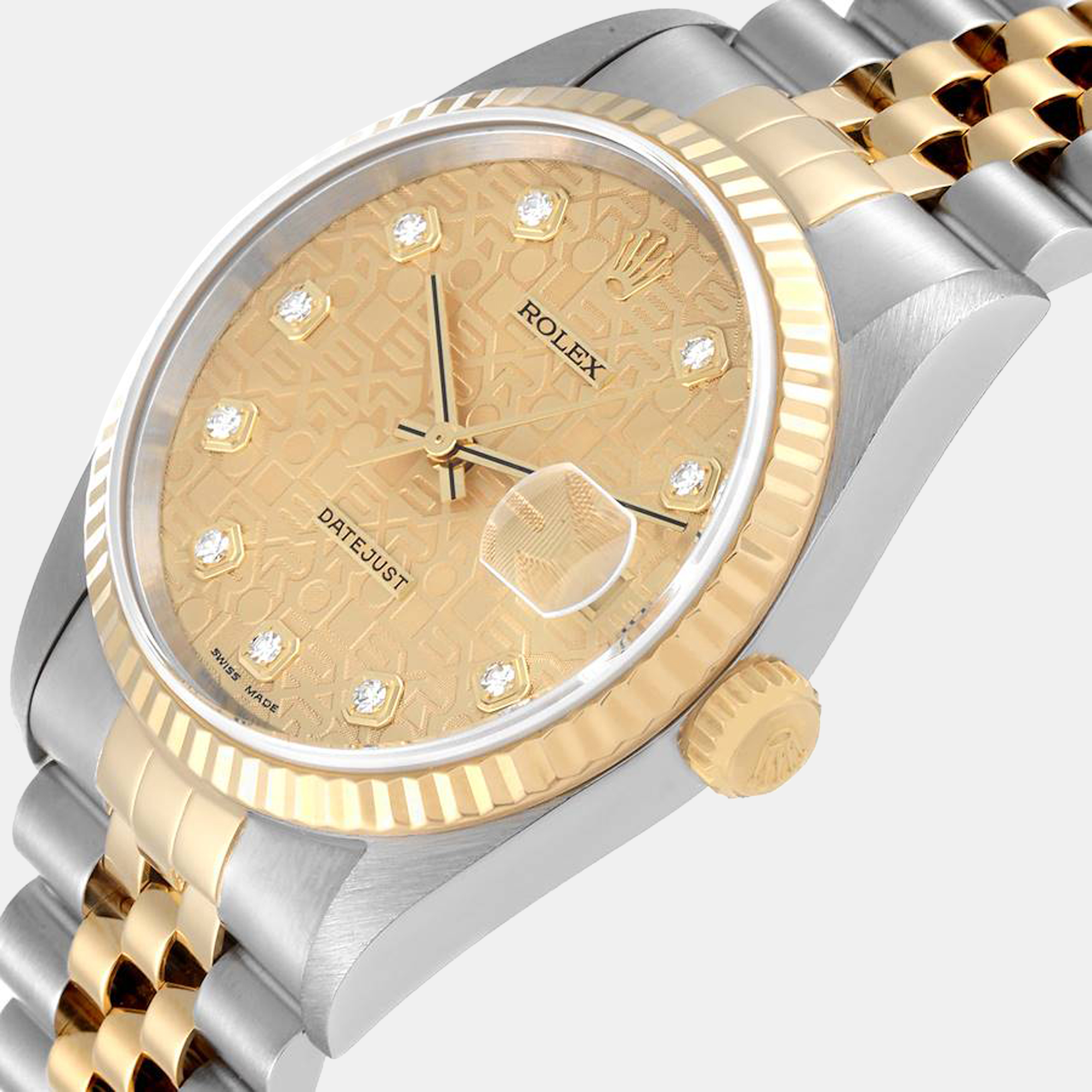 

Rolex Datejust Stainless Steel Yellow Gold Mens Watch 16233