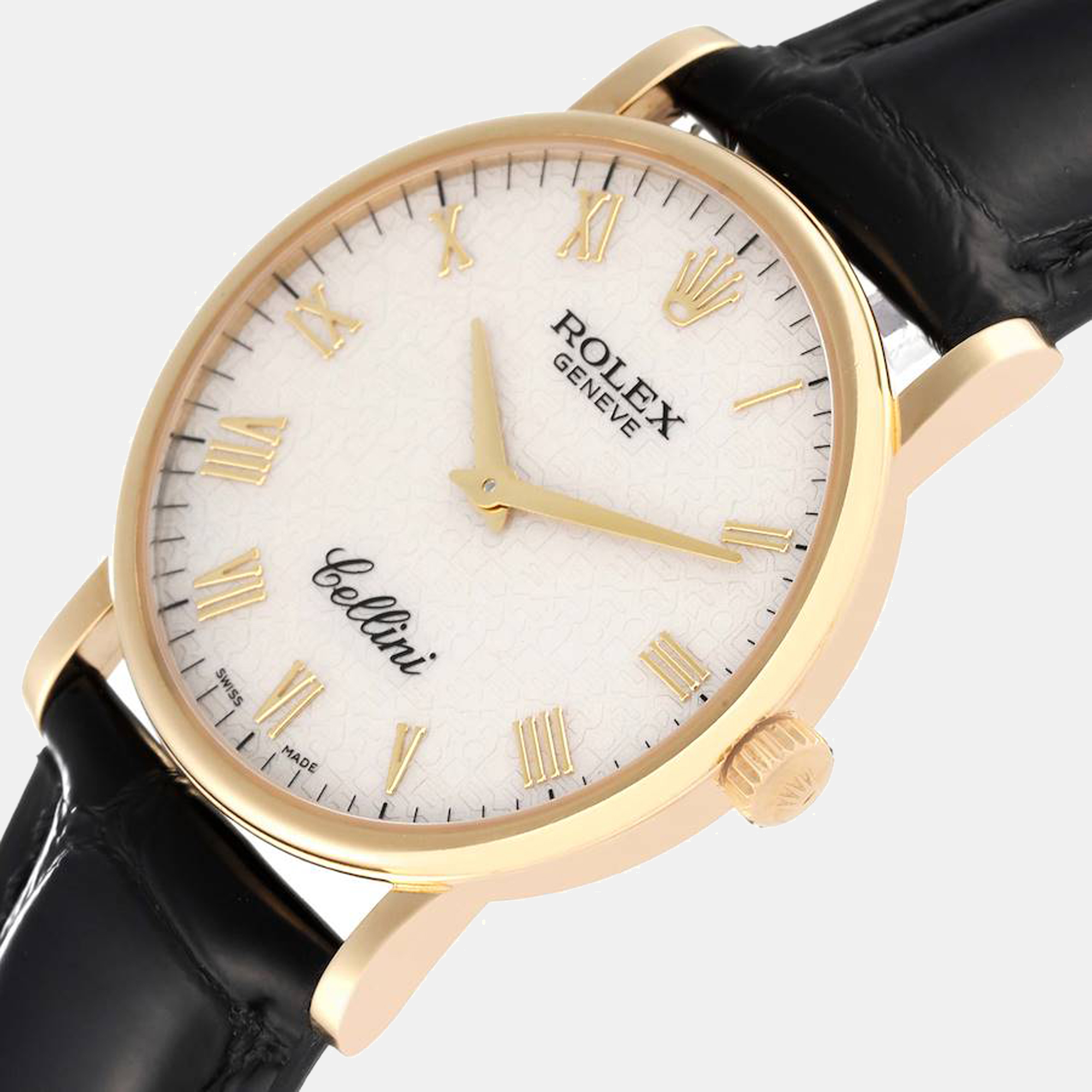 

Rolex Cellini Classic Yellow Gold Ivory Anniversary Dial Watch 5115, Cream