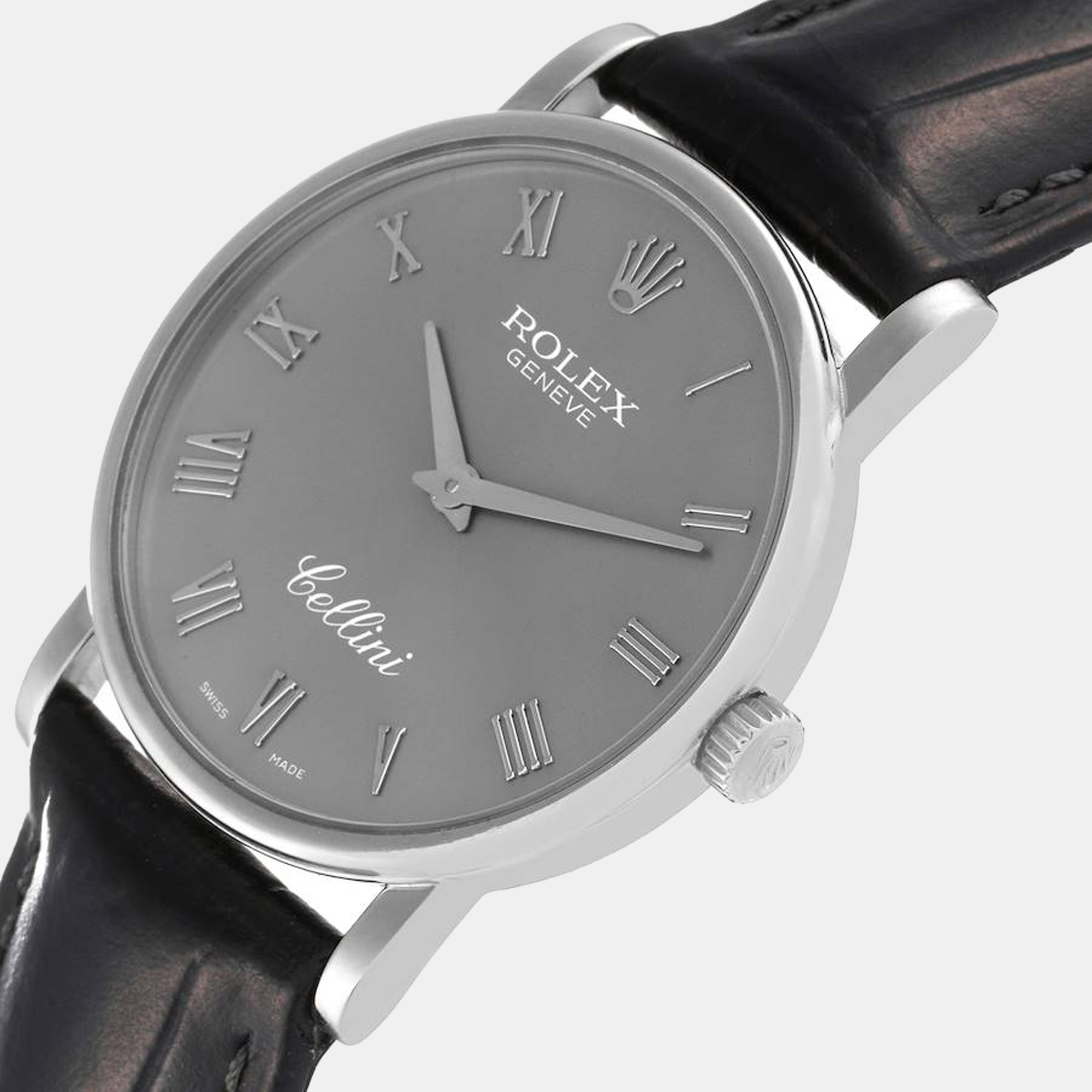 

Rolex Cellini Classic White Gold Silver Dial Mens Watch 5115