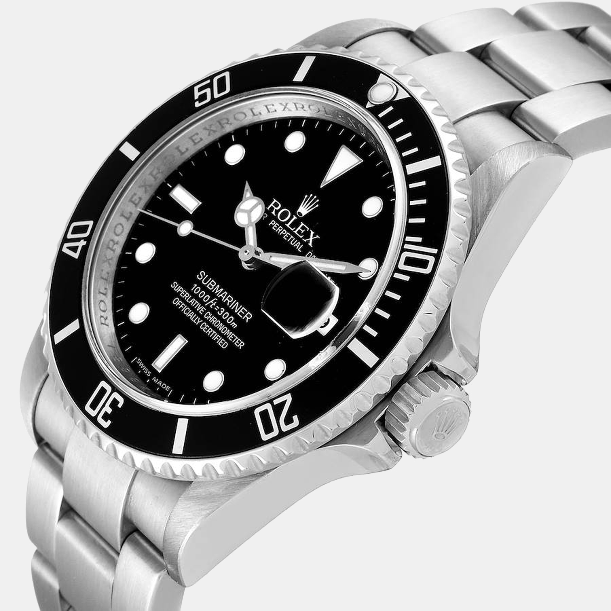 

Rolex Submariner Black Dial Stainless Steel Mens Watch 16610