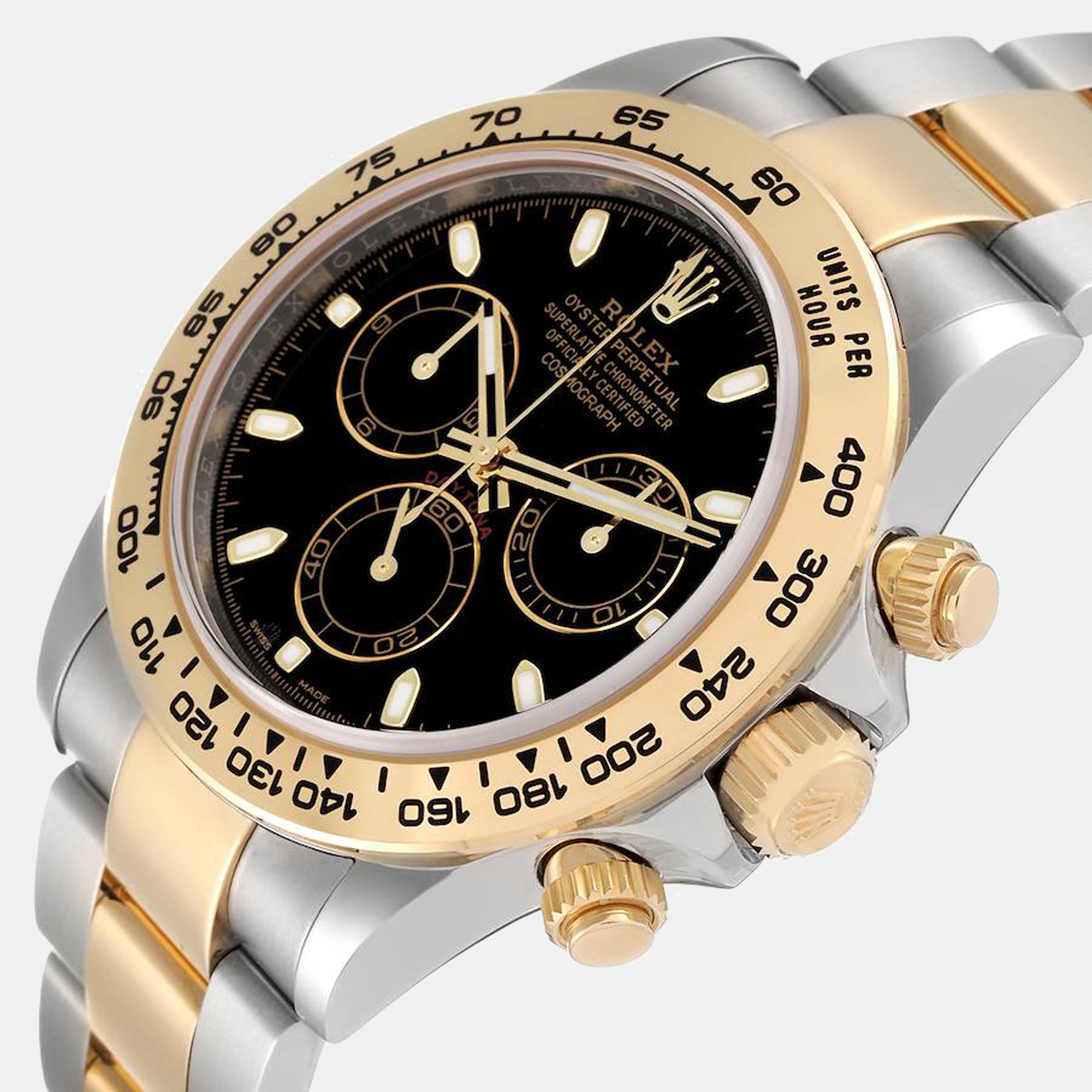 

Rolex Cosmograph Daytona Steel Yellow Gold Black Dial Watch 116503