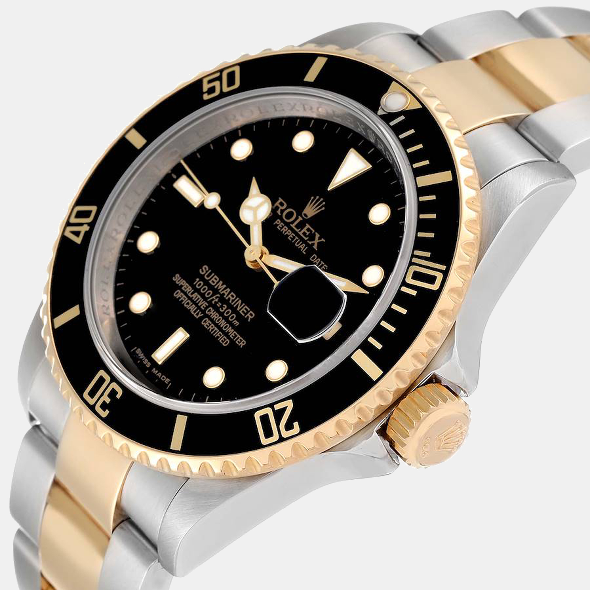 

Rolex Submariner Steel Yellow Gold Black Dial Mens Watch 16613