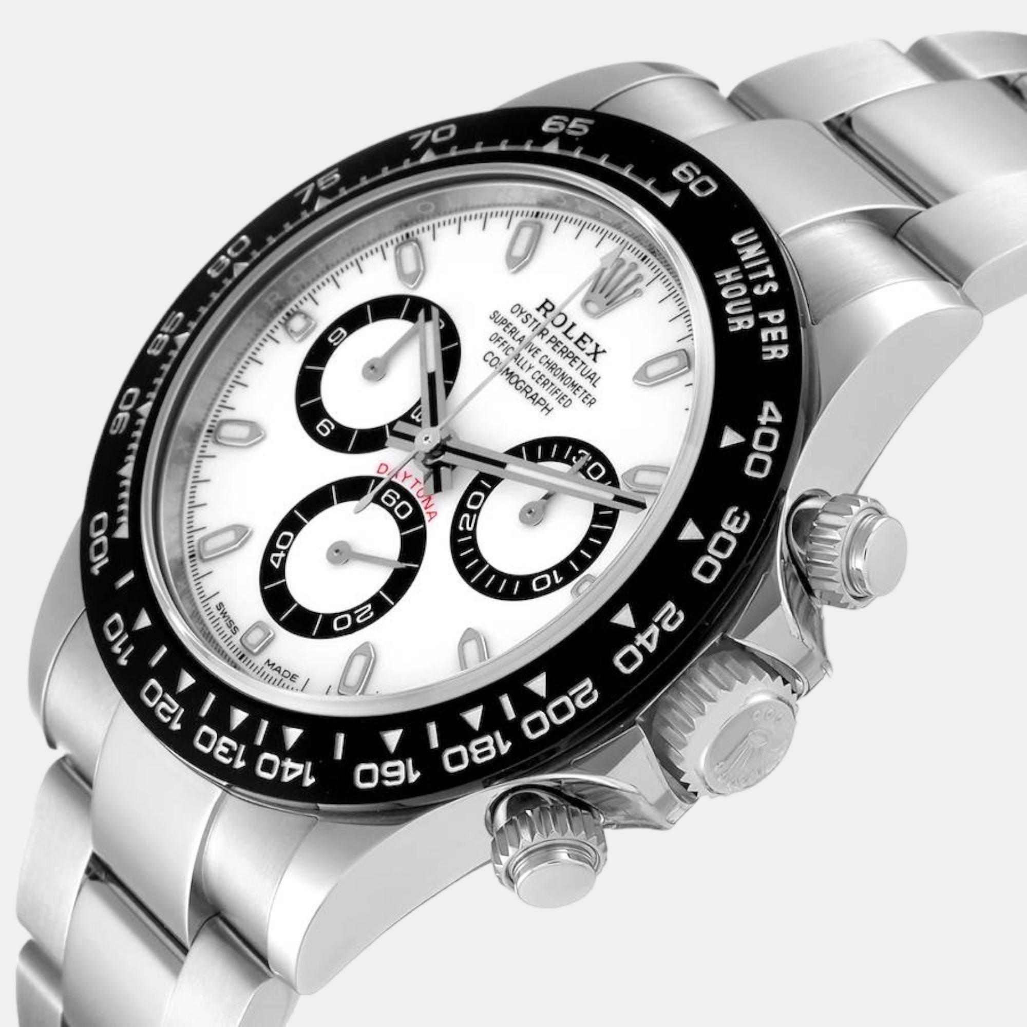 

Rolex Daytona Ceramic Bezel White Panda Dial Steel Mens Watch 116500