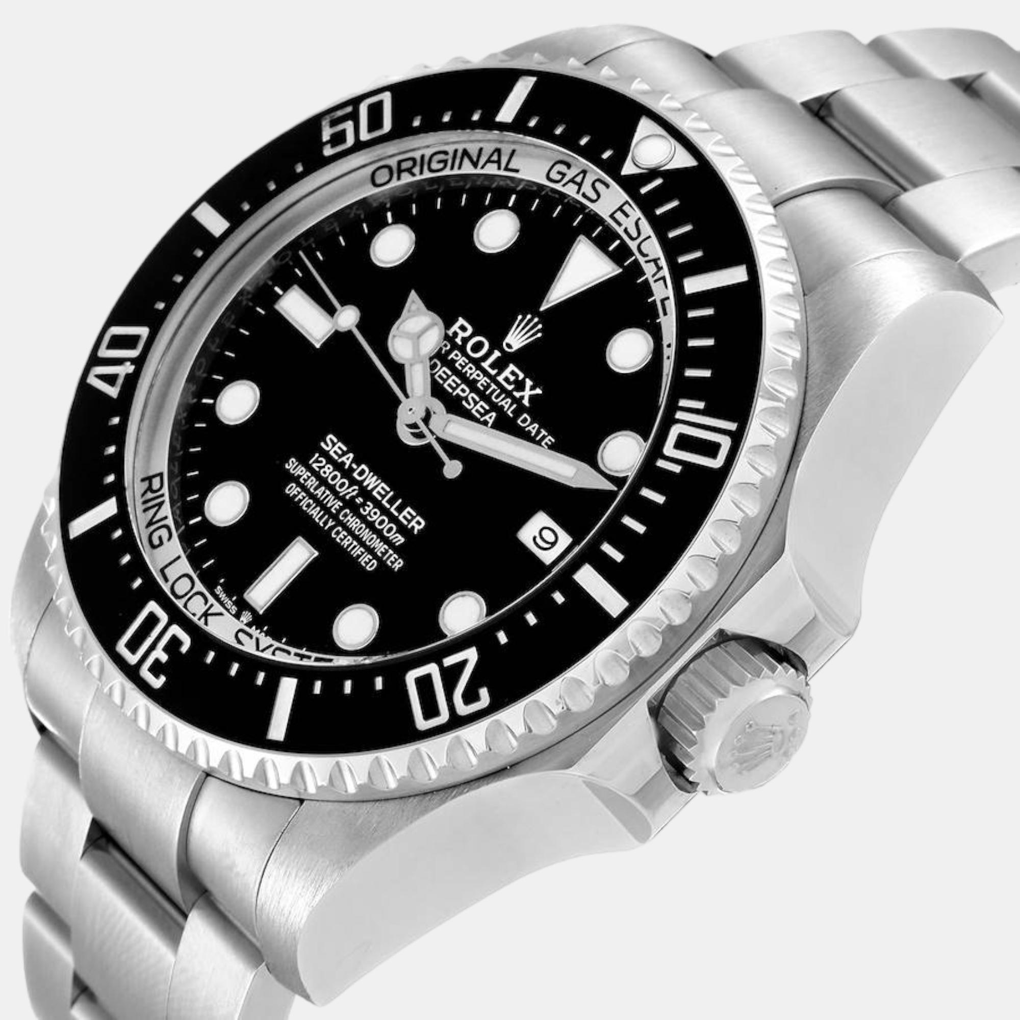 

Rolex Seadweller Deepsea 44 Black Dial Steel Mens Watch 126660