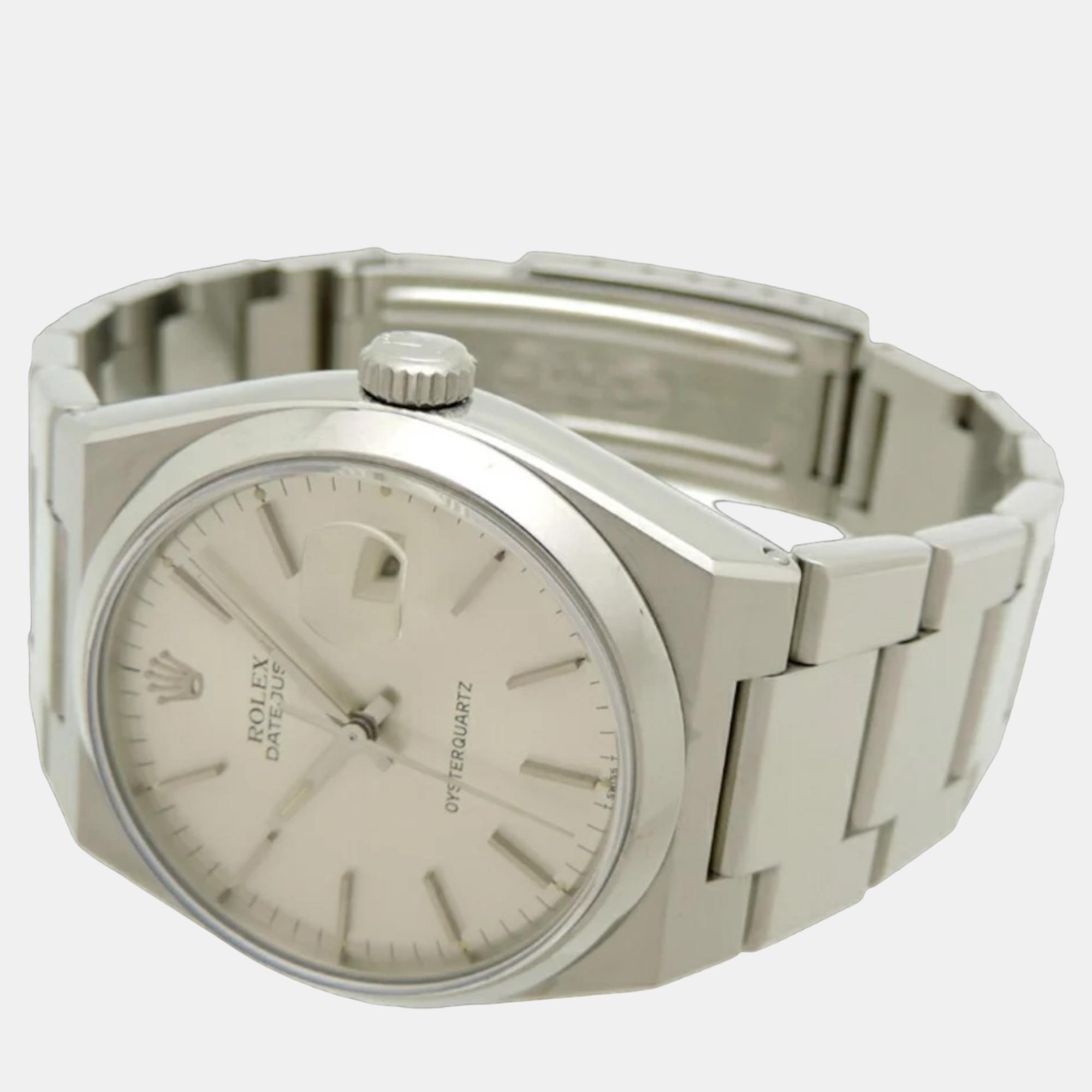 

Rolex Silver Stainless Steel Datejust 17000 Men's Wristwatch 36 mm