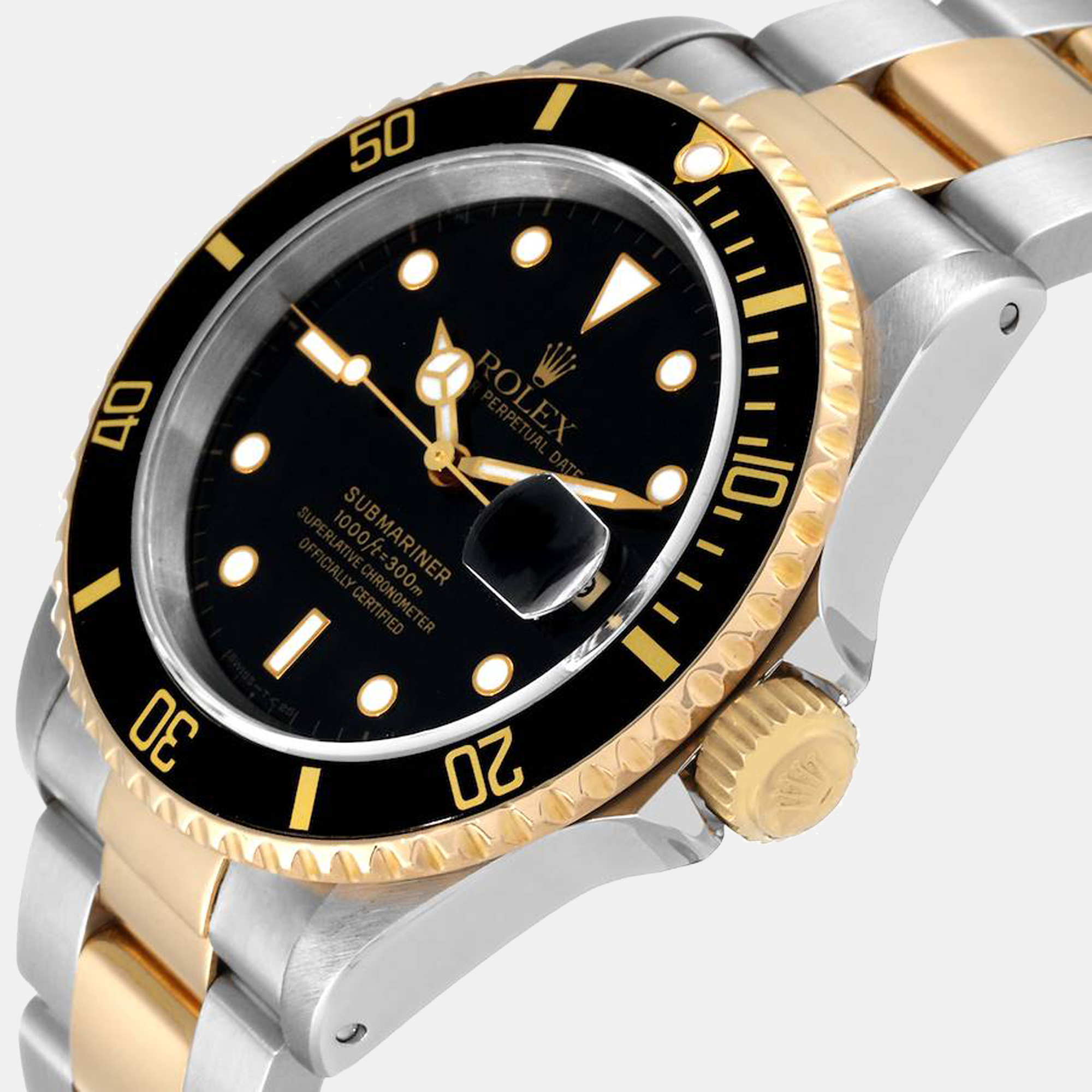 

Rolex Submariner Steel Yellow Gold Black Dial Mens Watch 16613