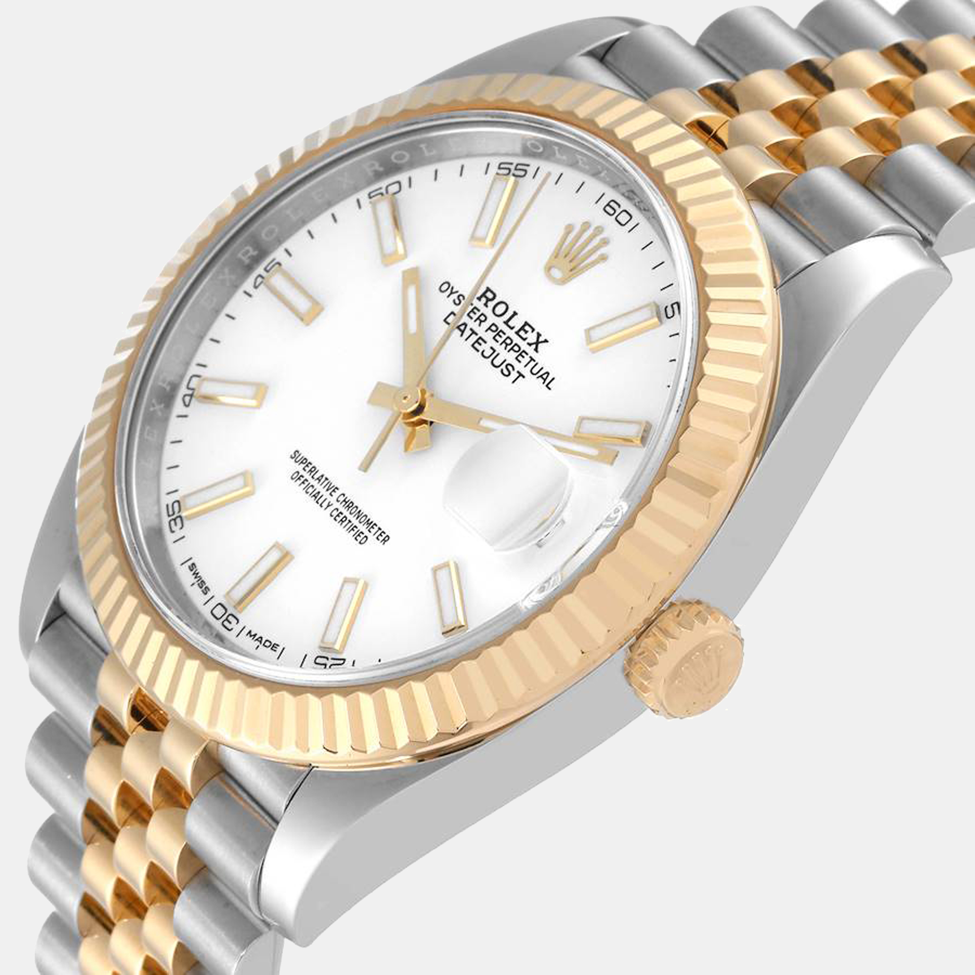 

Rolex Datejust 41 Steel Yellow Gold White Dial Mens Watch 126333