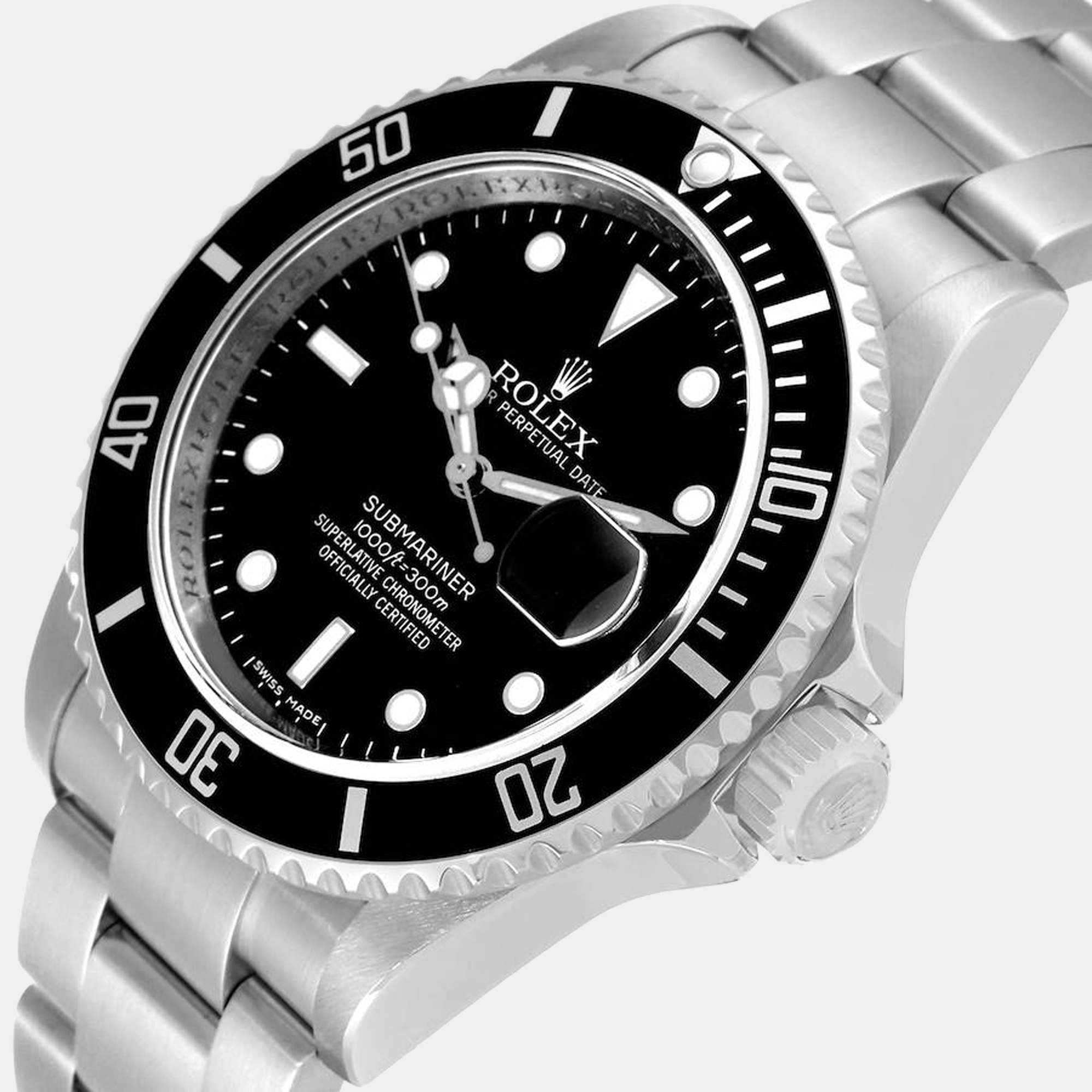 

Rolex Submariner Date Black Dial Steel Mens Watch 16610