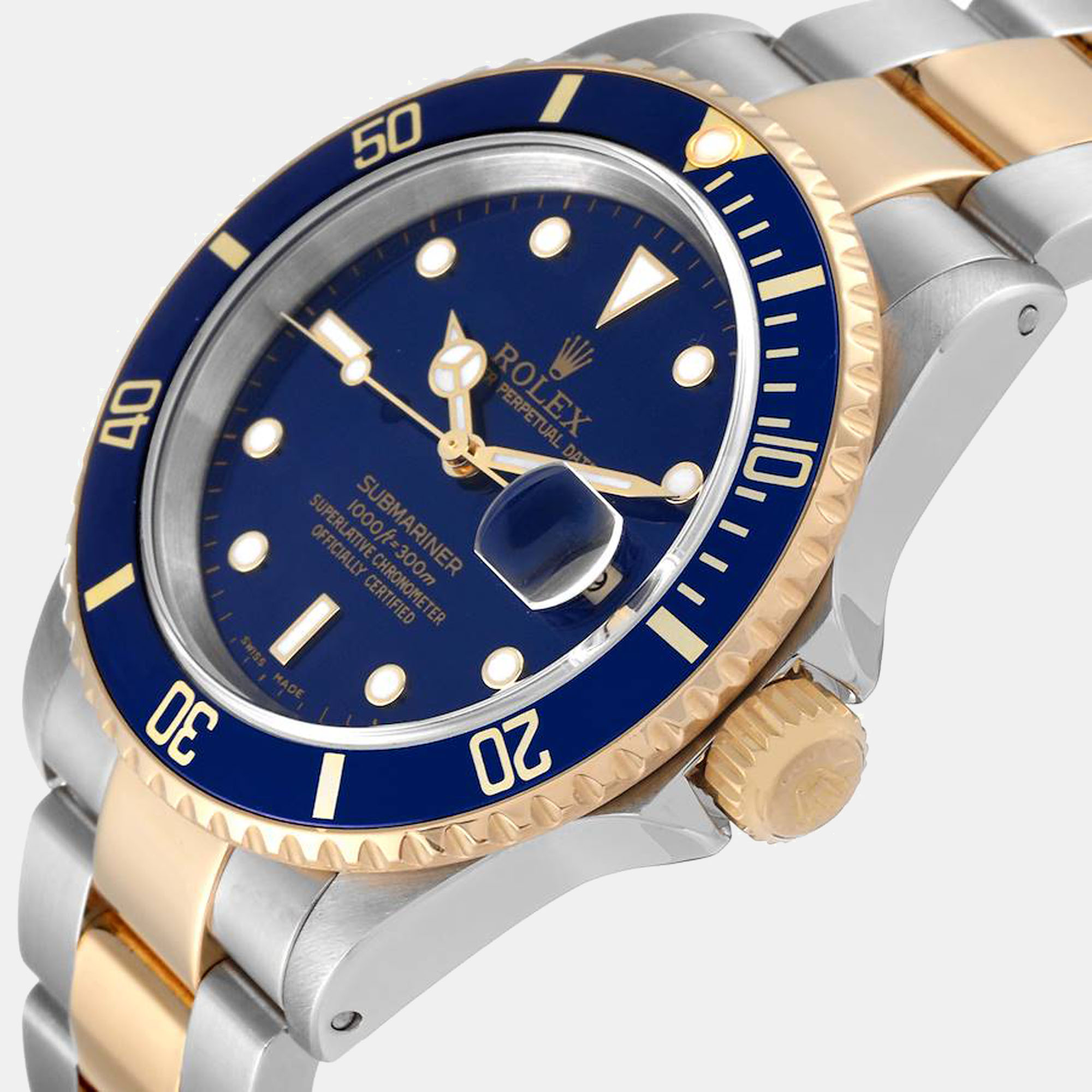 

Rolex Submariner Blue Dial Steel Yellow Gold Mens Watch 16613