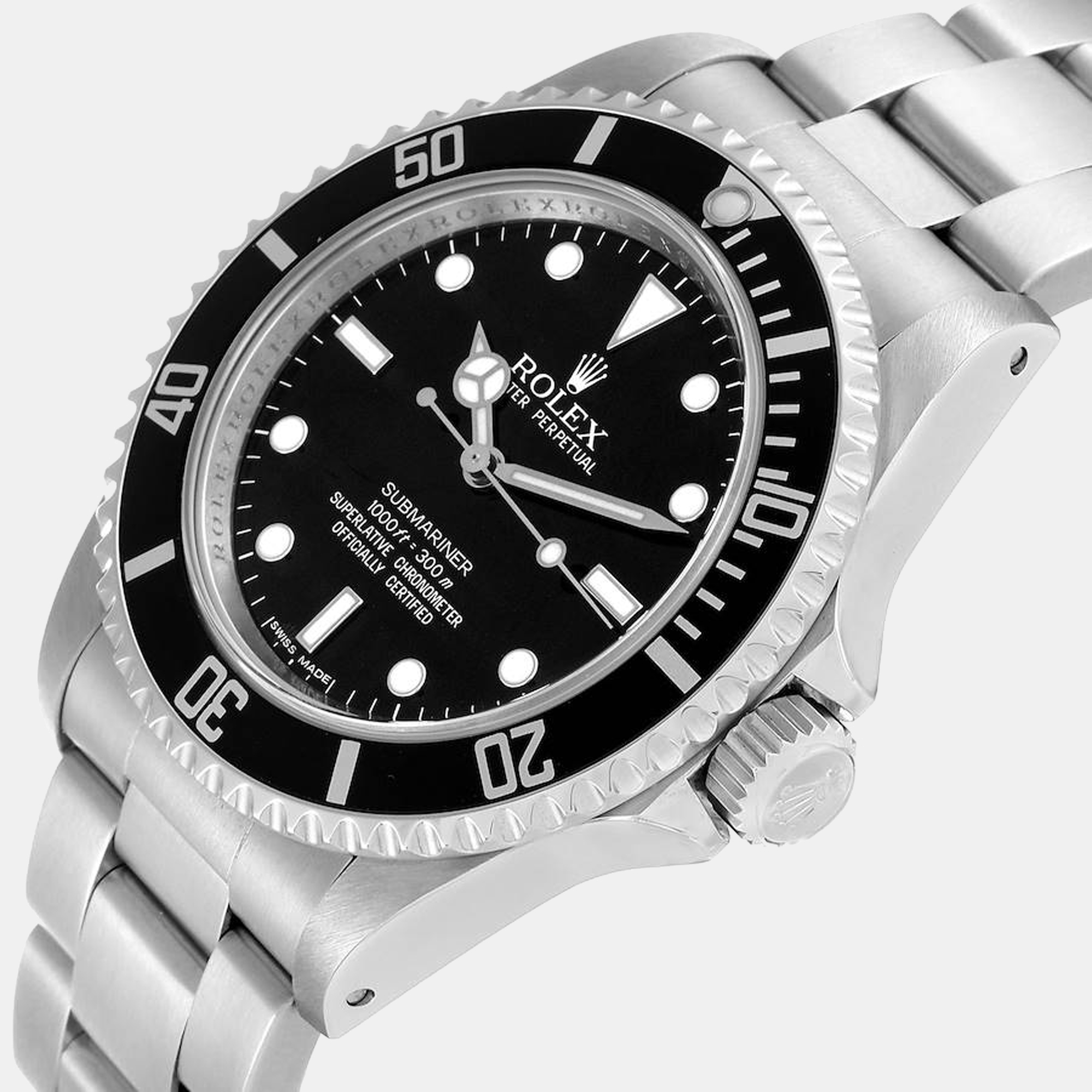 

Rolex Submariner No Date  4 Liner Steel Mens Watch 14060, Black