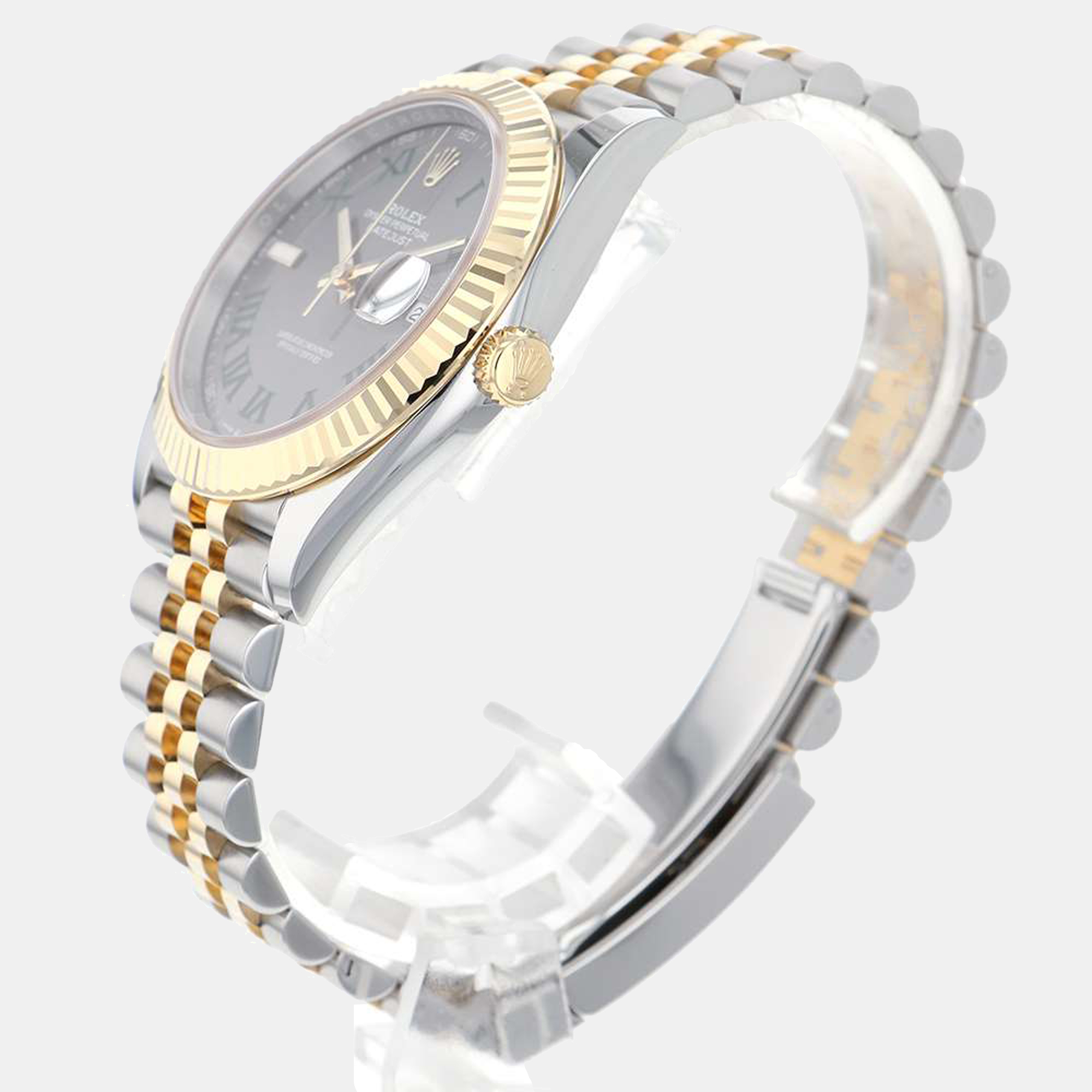 

Rolex Grey 18k Yellow Gold And Stainless Steel Datejust 126333 Automatic Men's Wristwatch 41 mm