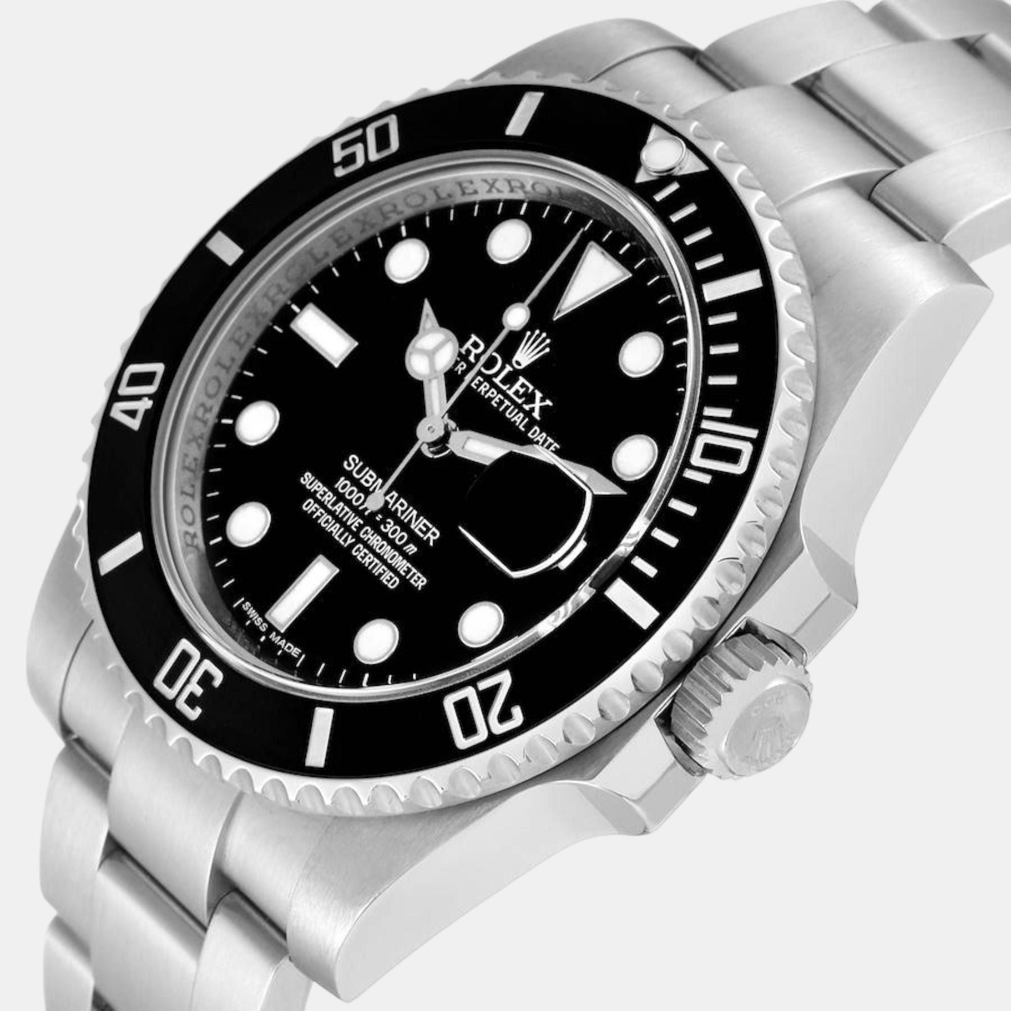 

Rolex Submariner Date Black Dial Steel Mens Watch 116610