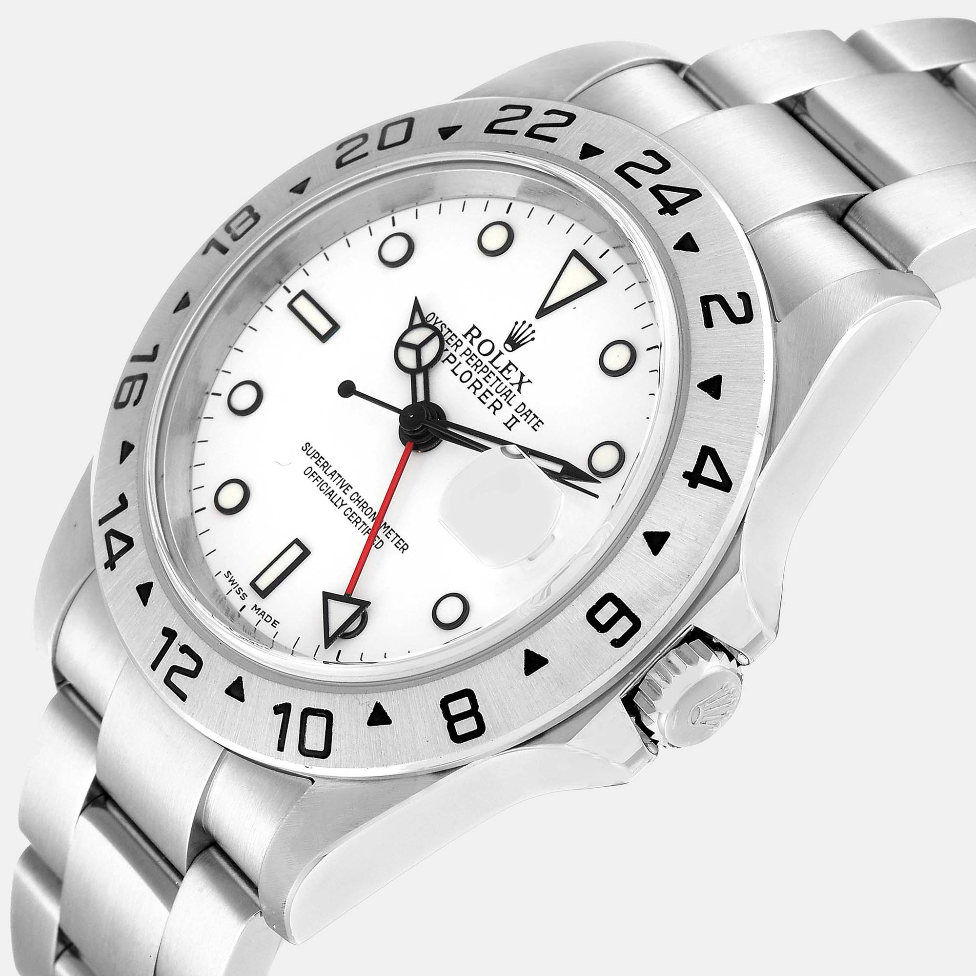 

Rolex Explorer II  Polar White Dial Steel Mens Watch 16570