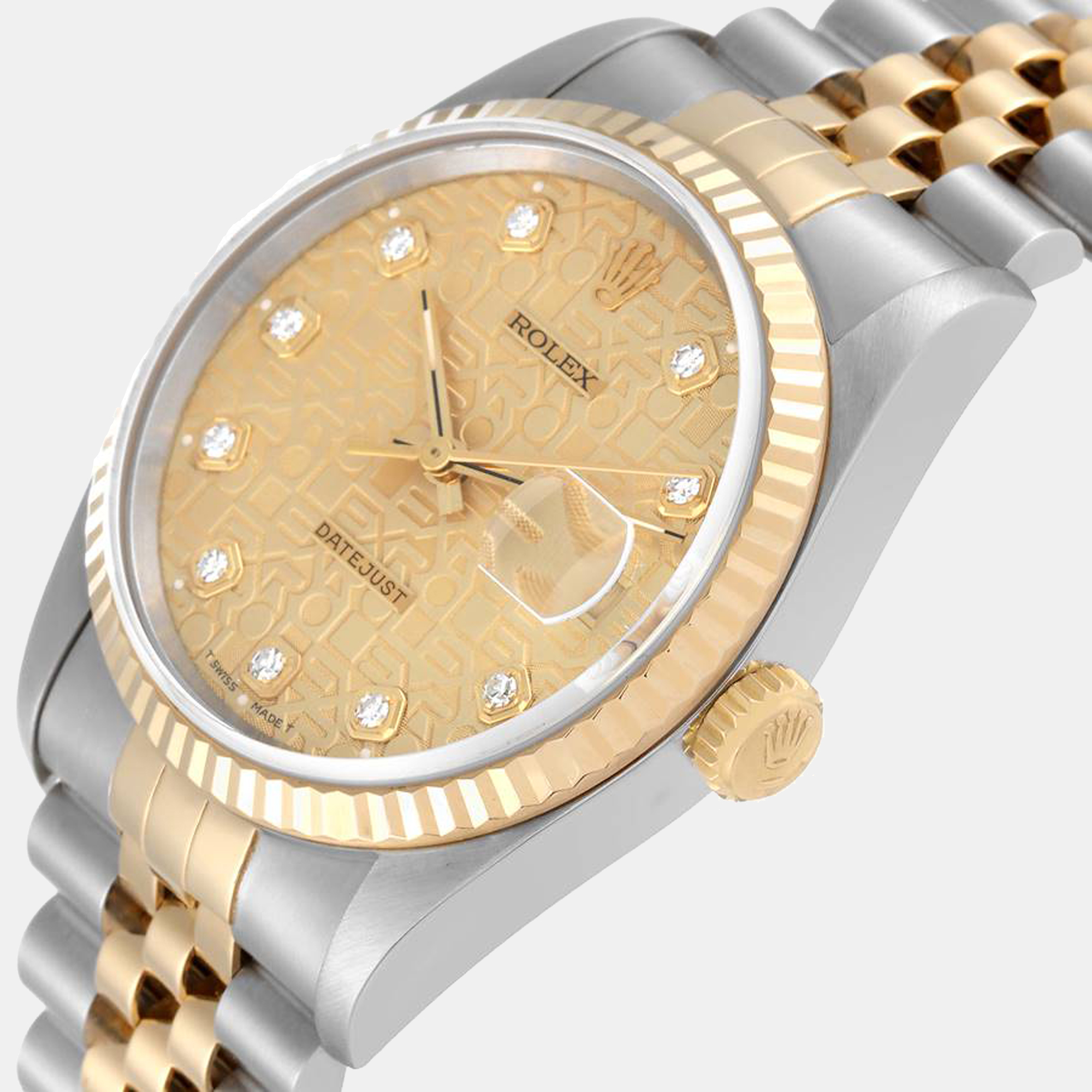 

Rolex Datejust Stainless Steel Yellow Gold Mens Watch 16233