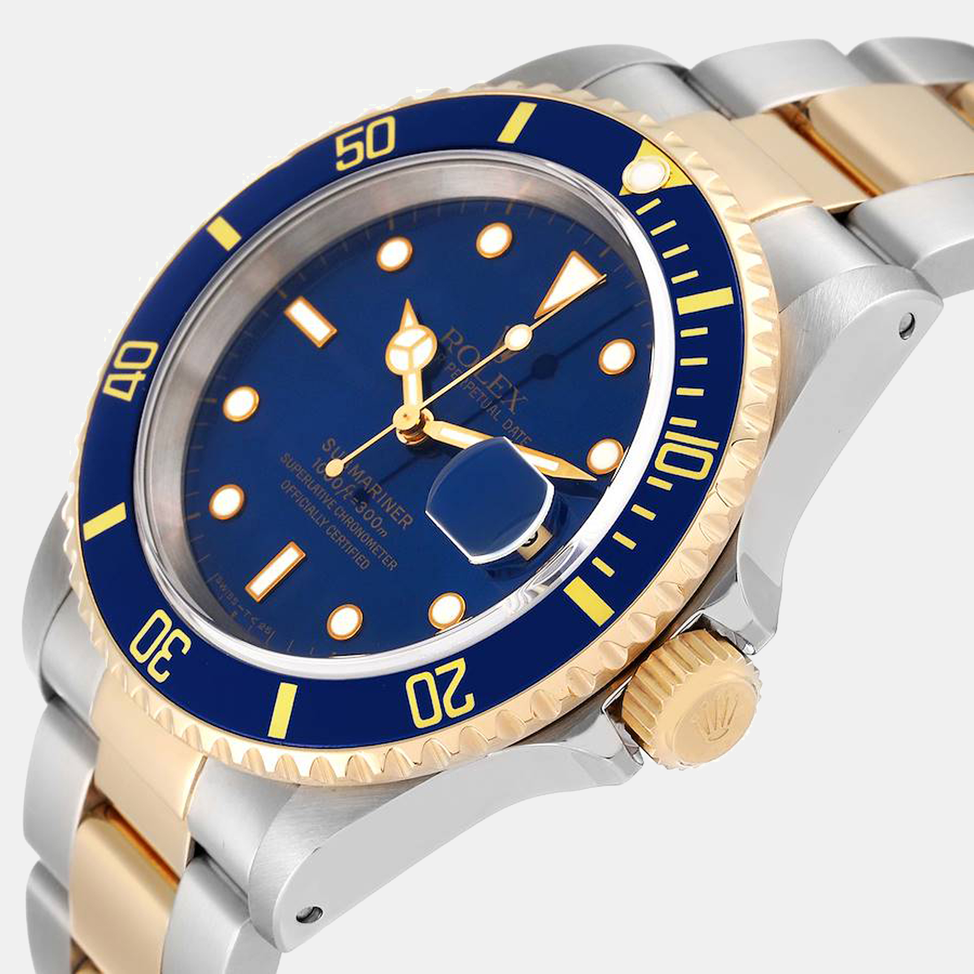 

Rolex Submariner Blue Dial Steel Yellow Gold Mens Watch 16613