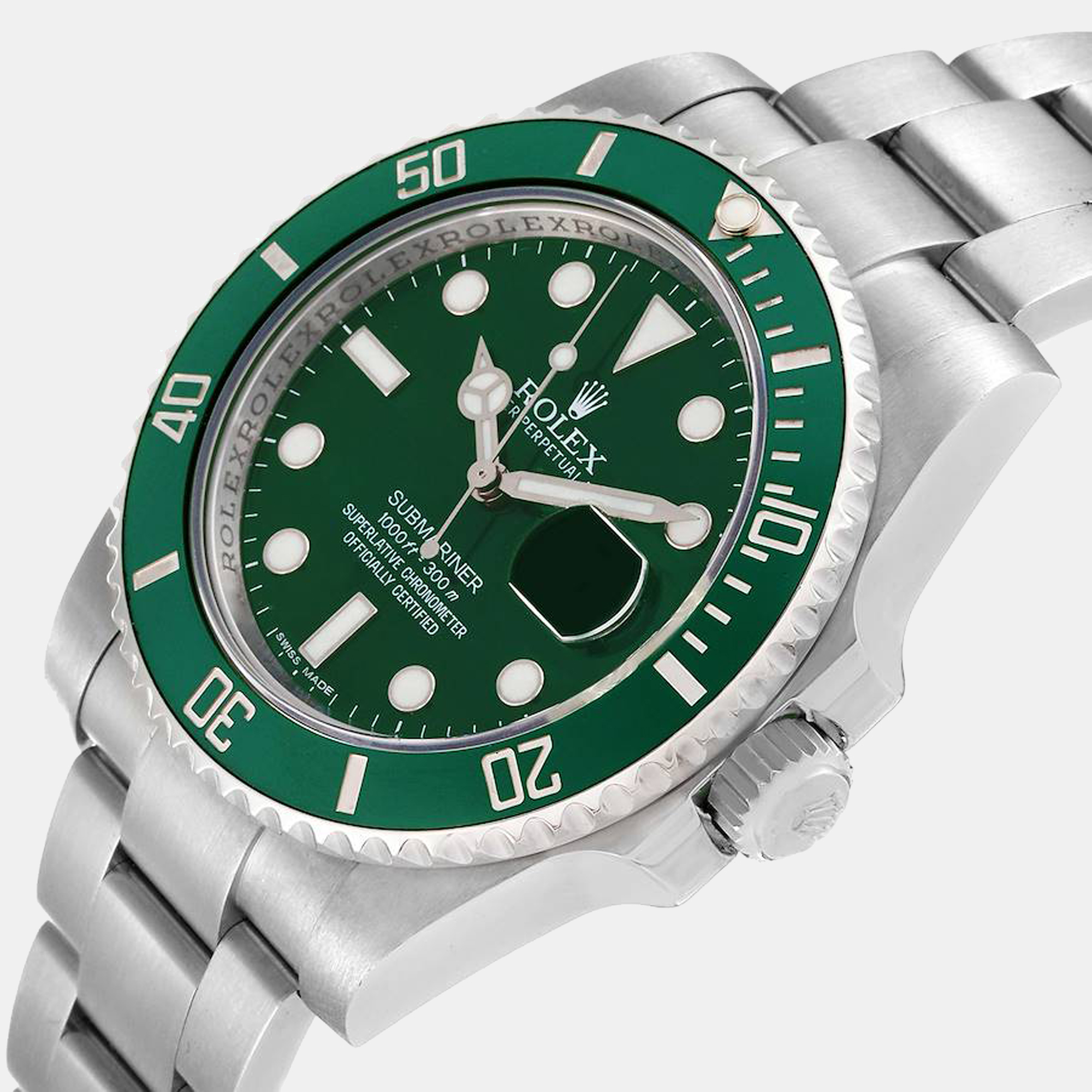 

Rolex Submariner Hulk Green Dial Bezel Steel Men's Watch 116610LV 40 mm