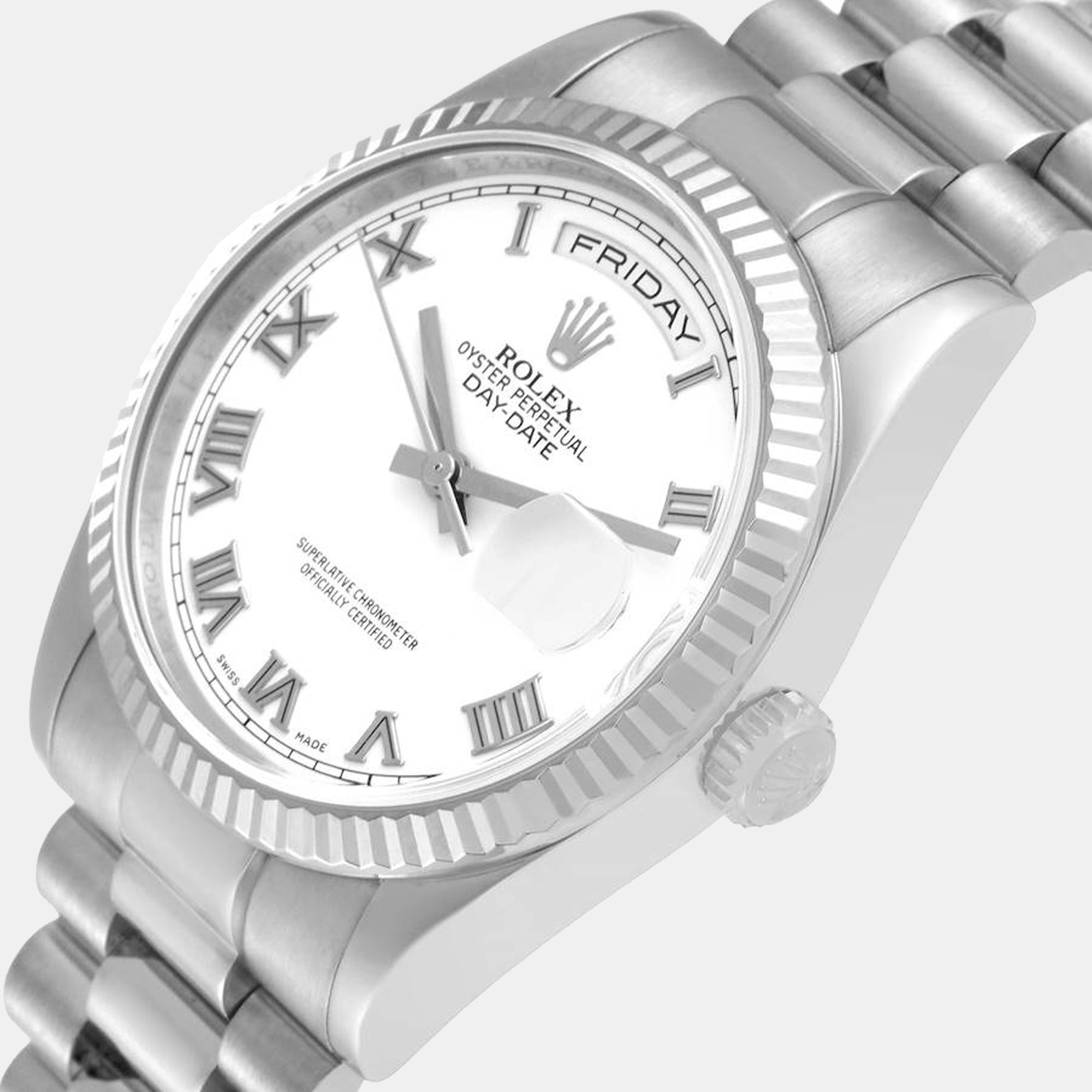 

Rolex President Day-Date White Gold Men's Watch 118239 36 mm