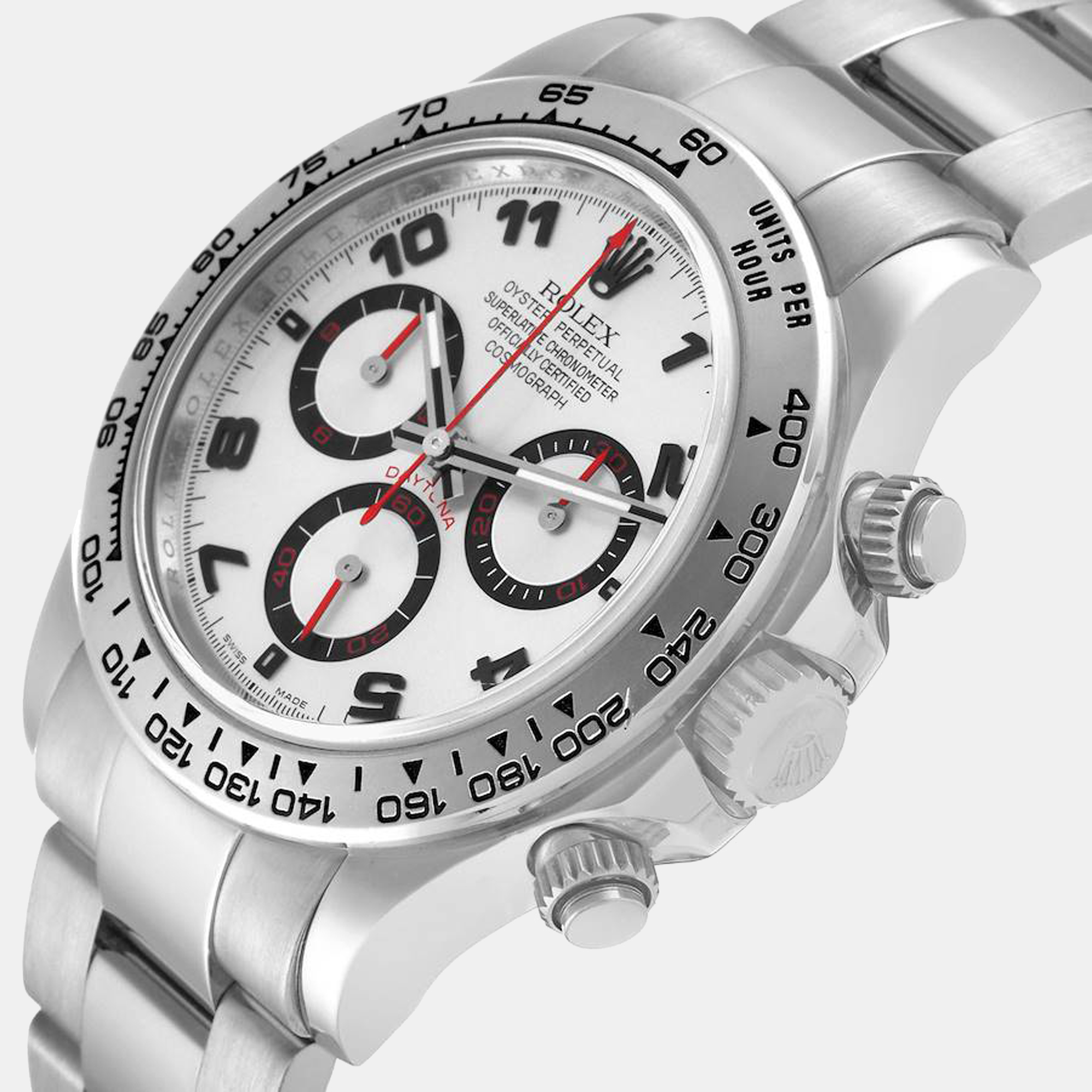 

Rolex Daytona White Gold Silver Racing Dial Men's Watch 116509 40 mm