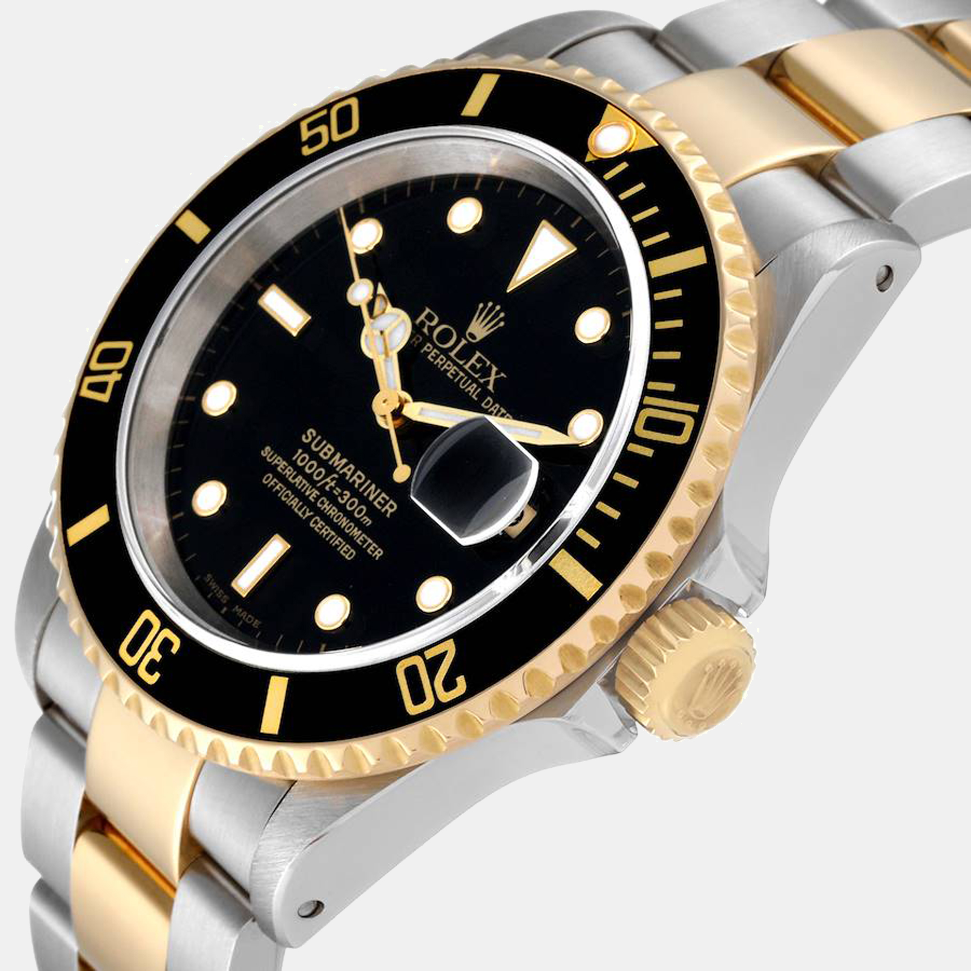 

Rolex Submariner Steel Yellow Gold Black Dial Men's Watch 16613 40 mm
