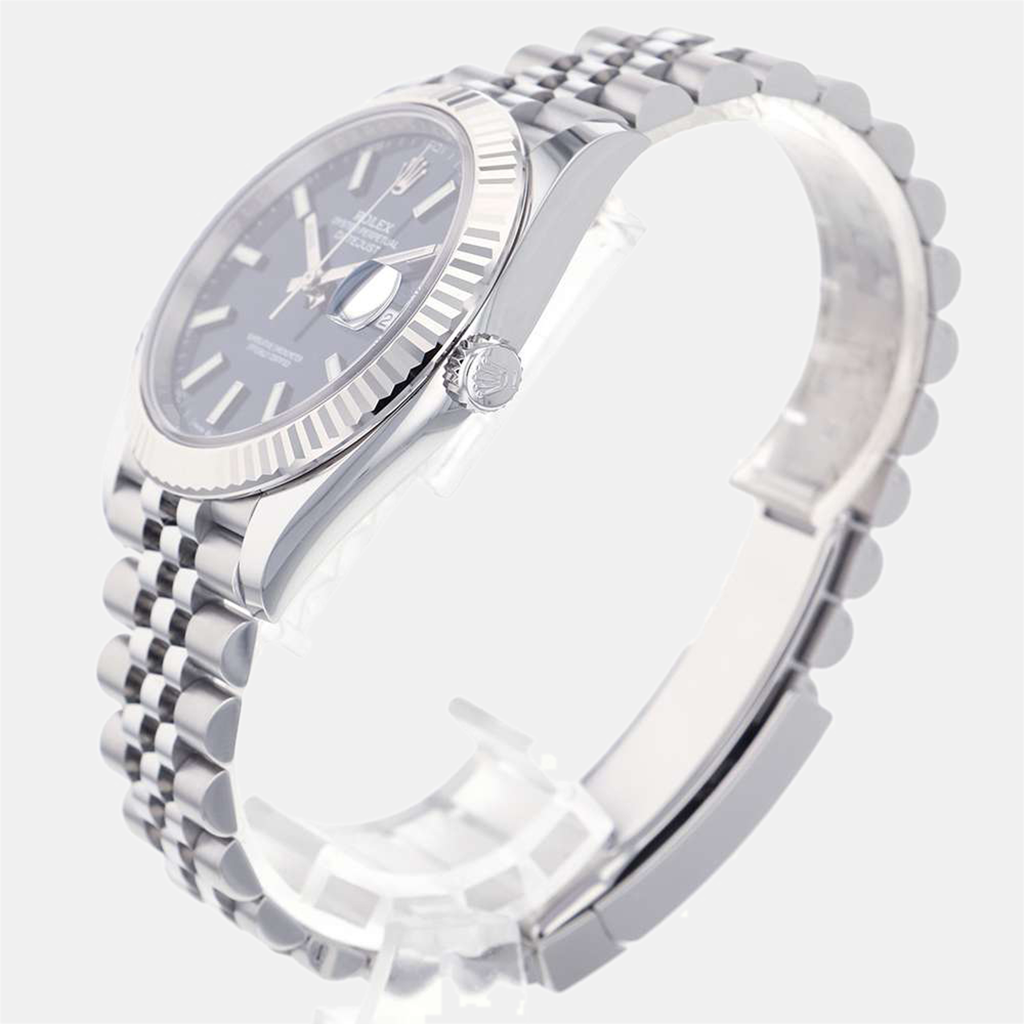 

Rolex Blue 18K White Gold And Stainless Steel Datejust 126334 Men's Wristwatch 41 mm