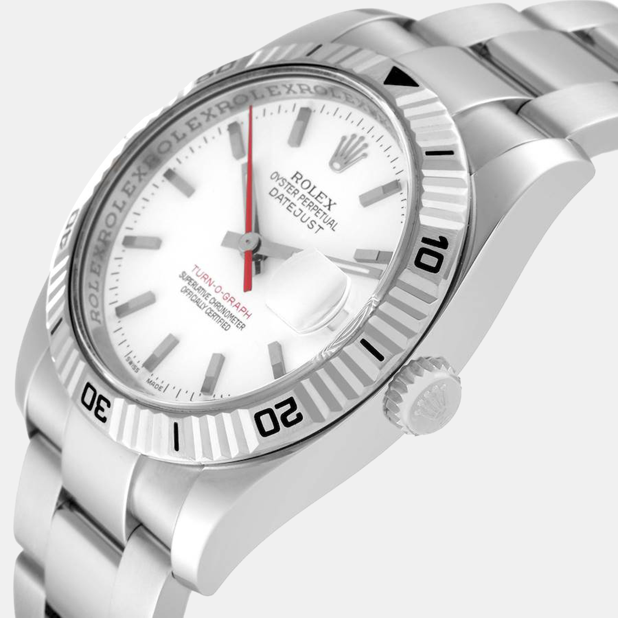 

Rolex Datejust Turnograph White Dial Steel Men's Watch 116264 36 mm