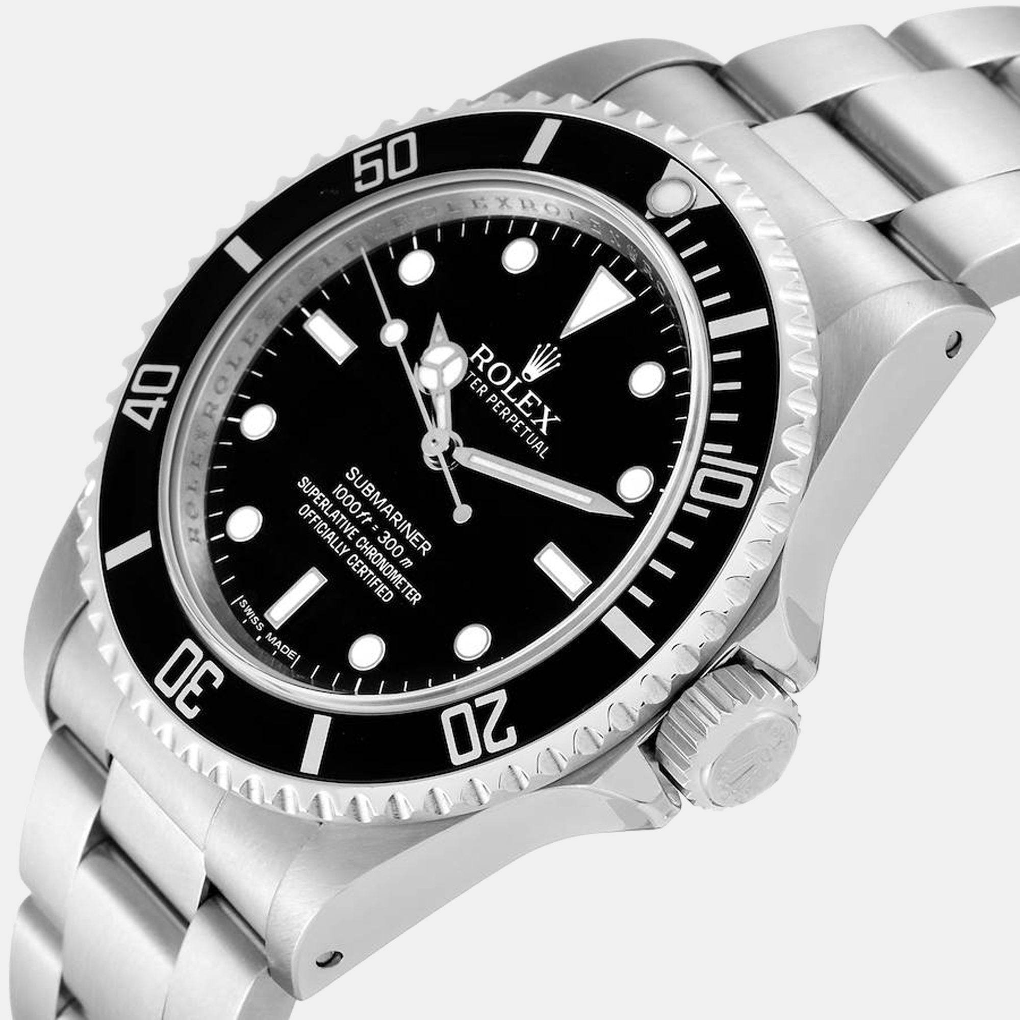 

Rolex Submariner No Date  4 Liner Steel Men's Watch 14060 40 mm, Black