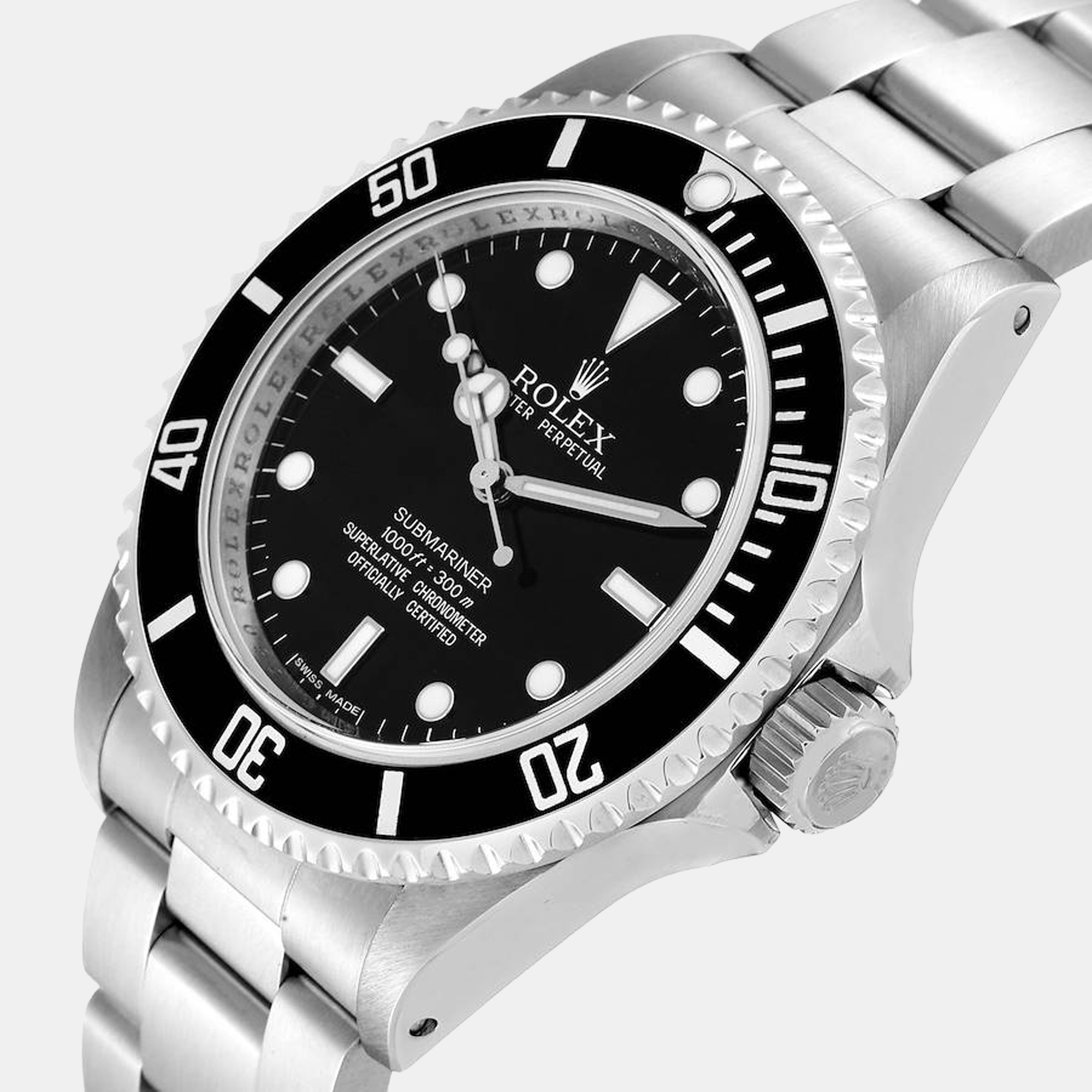 

Rolex Submariner No Date  4 Liner Steel Men's Watch 14060 40 mm, Black