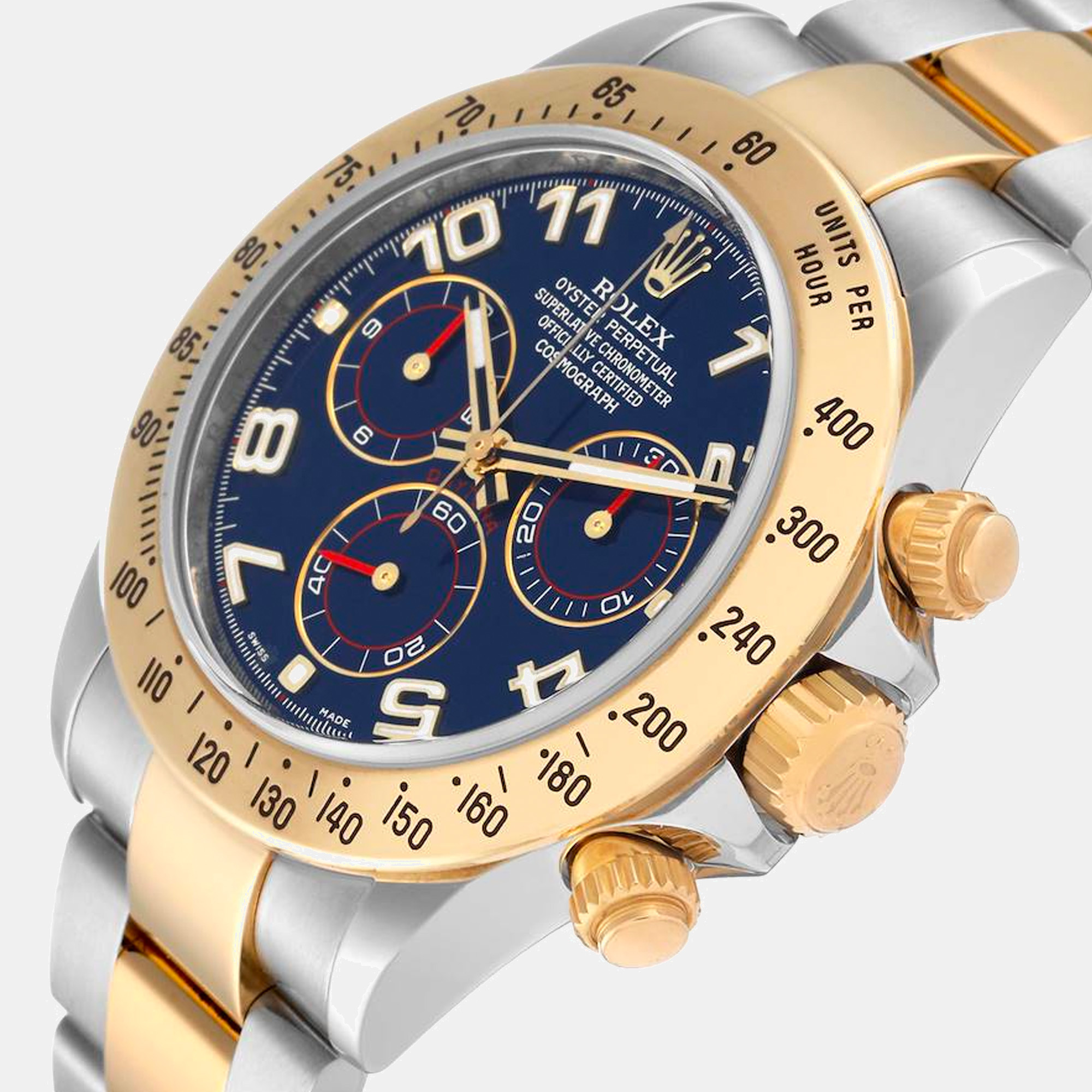 

Rolex Daytona Steel Yellow Gold Blue Racing Dial Men's Watch 116523 40 mm