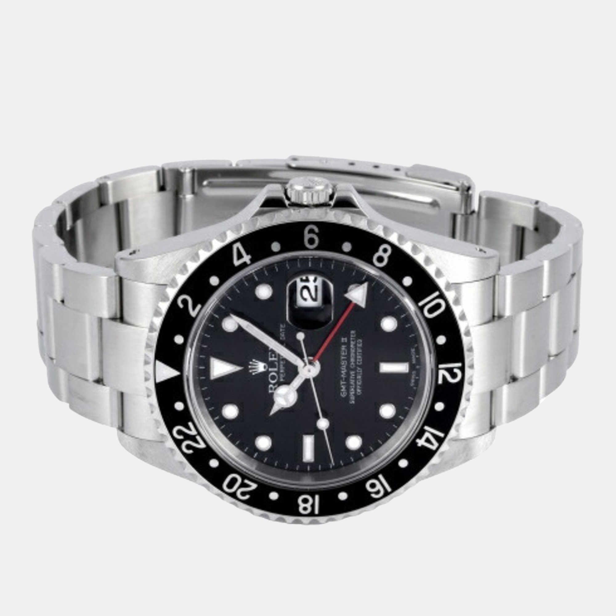 

Rolex Black Stainless Steel And Ceramic GMT-Master II 16710 Automatic Men's Wristwatch 40 mm