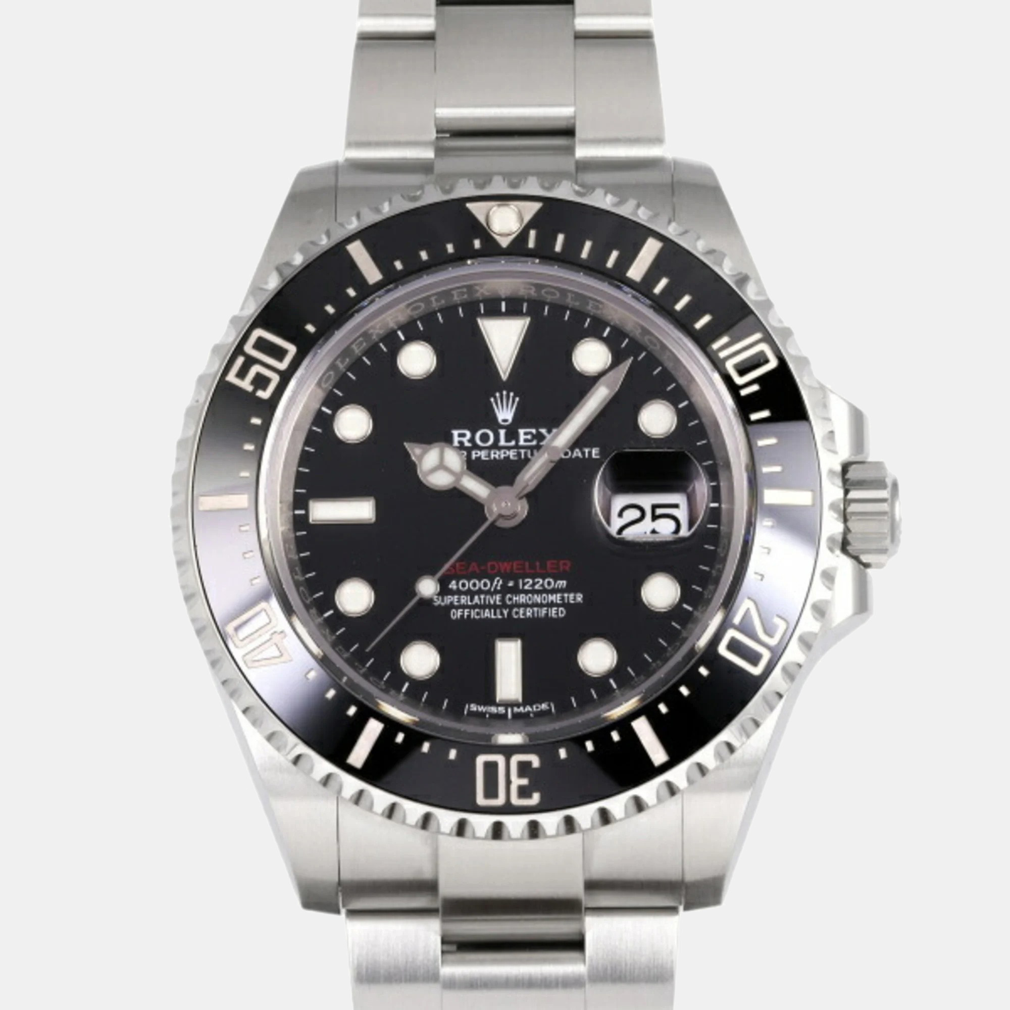 

Rolex Black Stainless Steel And Ceramic Sea-Dweller 126600 Automatic Men's Wristwatch 43 mm