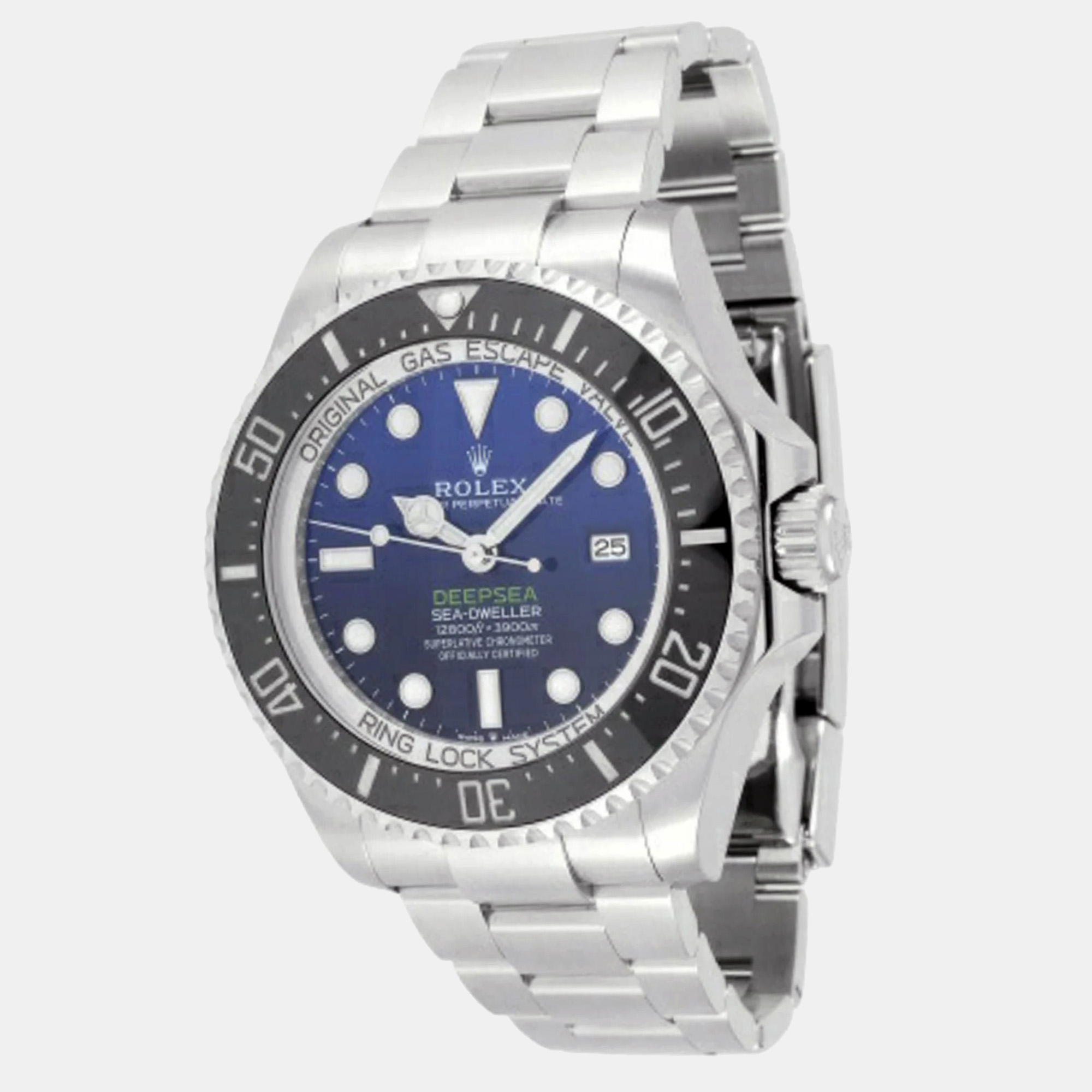 

Rolex Blue Stainless Steel Sea-Dweller Deepsea 126660 Automatic Men's Wristwatch 44 mm