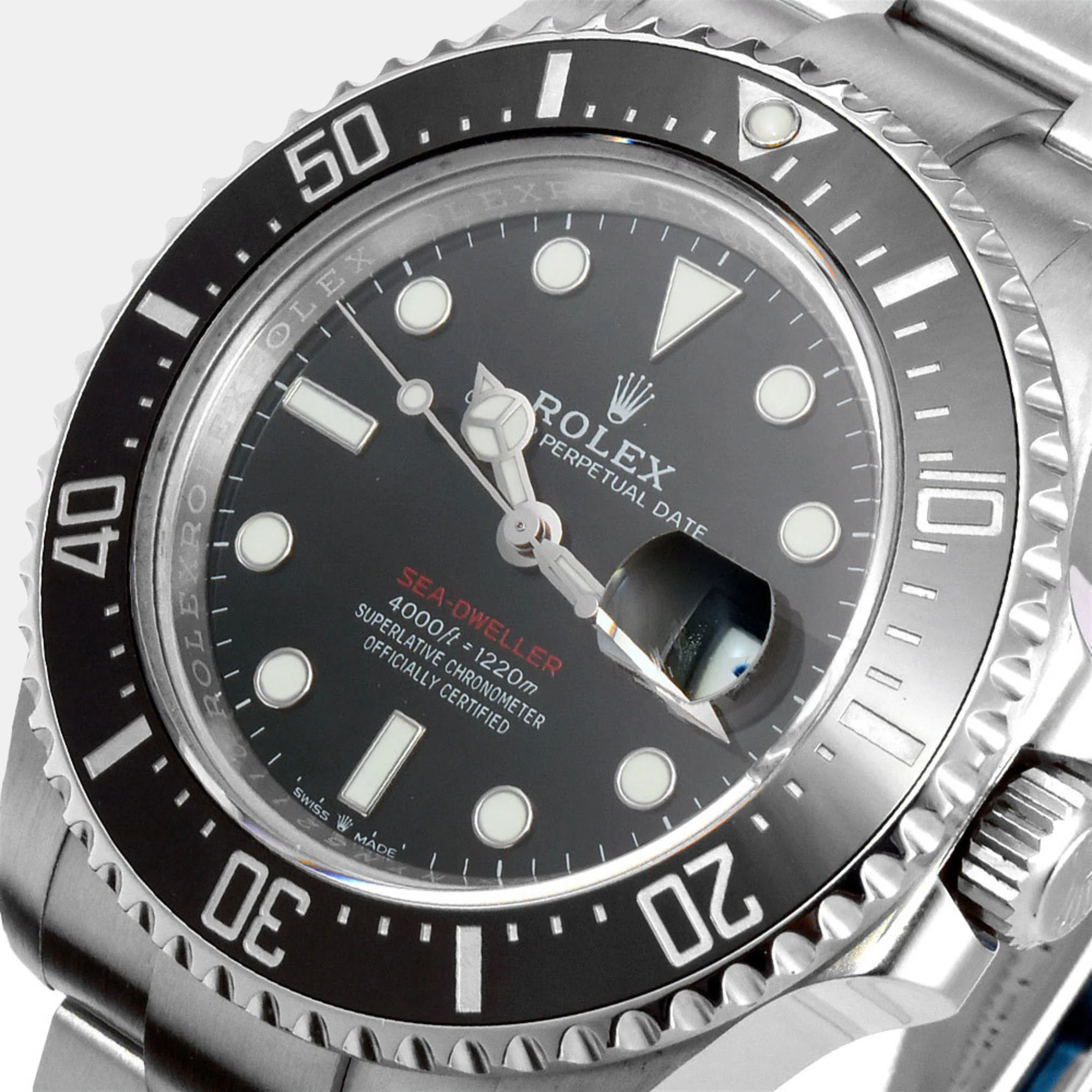 

Rolex Black Stainless Steel Sea-Dweller 126600 Automatic Men's Wristwatch 43 mm