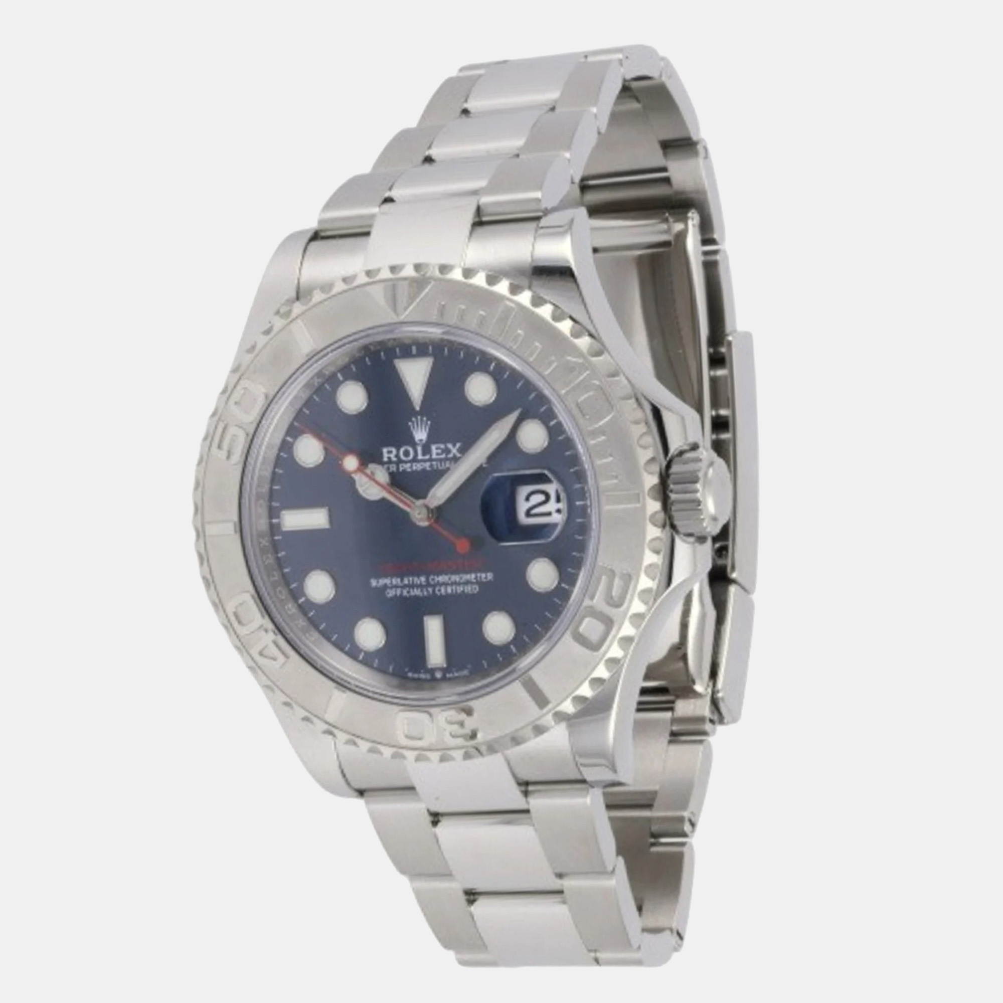 

Rolex Blue Platinum And Stainless Steel Yacht-Master 126622 Automatic Men's Wristwatch 40 mm