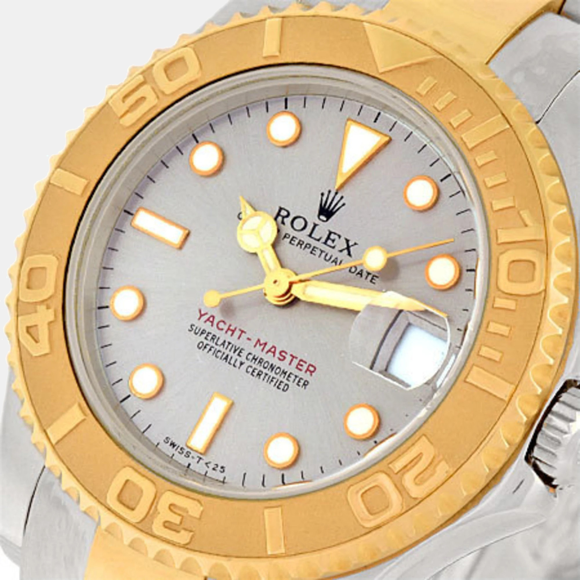 

Rolex Grey 18k Yellow Gold And Stainless Steel Yacht-Master 68623 Automatic Men's Wristwatch 37 mm