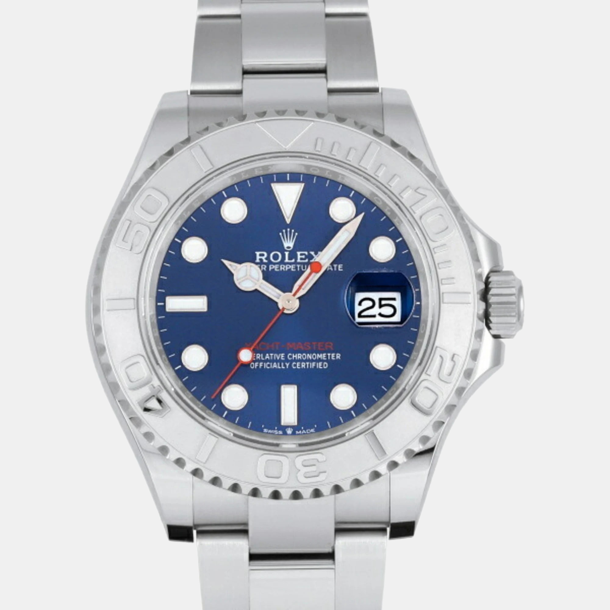 

Rolex Blue Stainless Steel Yacht-Master 126622 Automatic Men's Wristwatch 40 mm