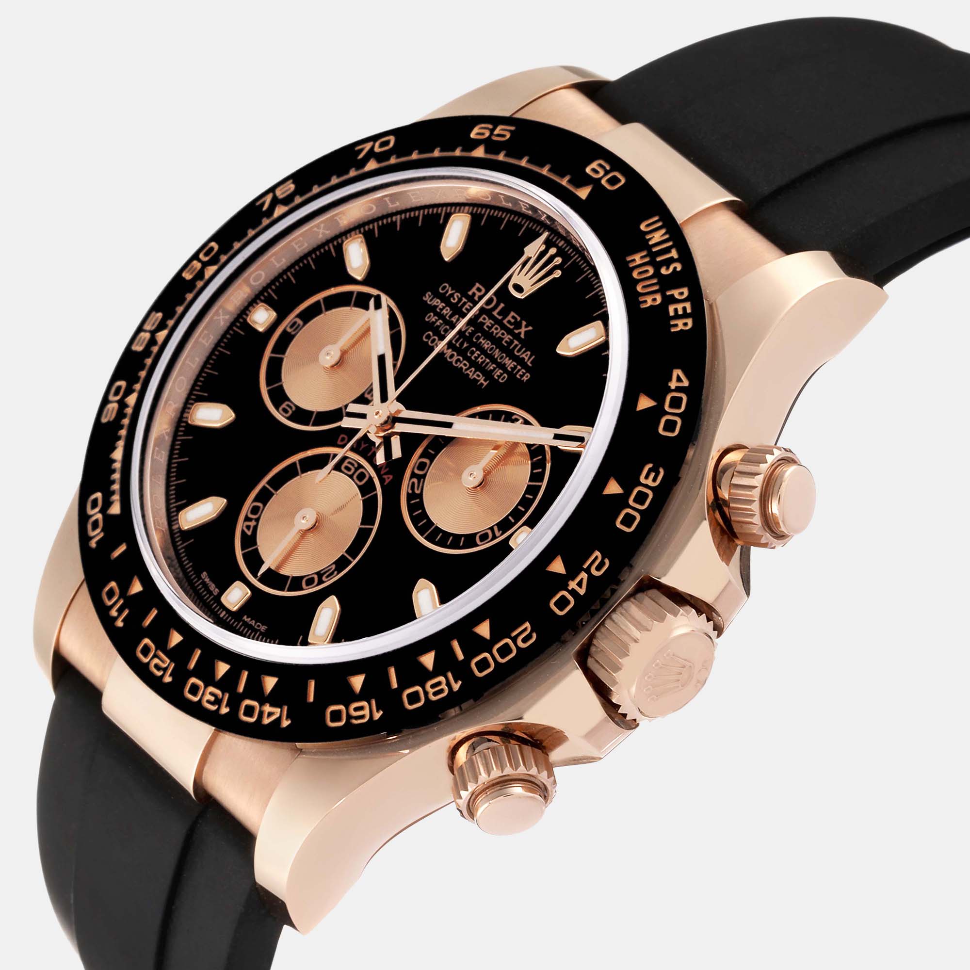 

Rolex Cosmograph Daytona Oysterflex Rose Gold Men's Watch 116515 40 mm, Black