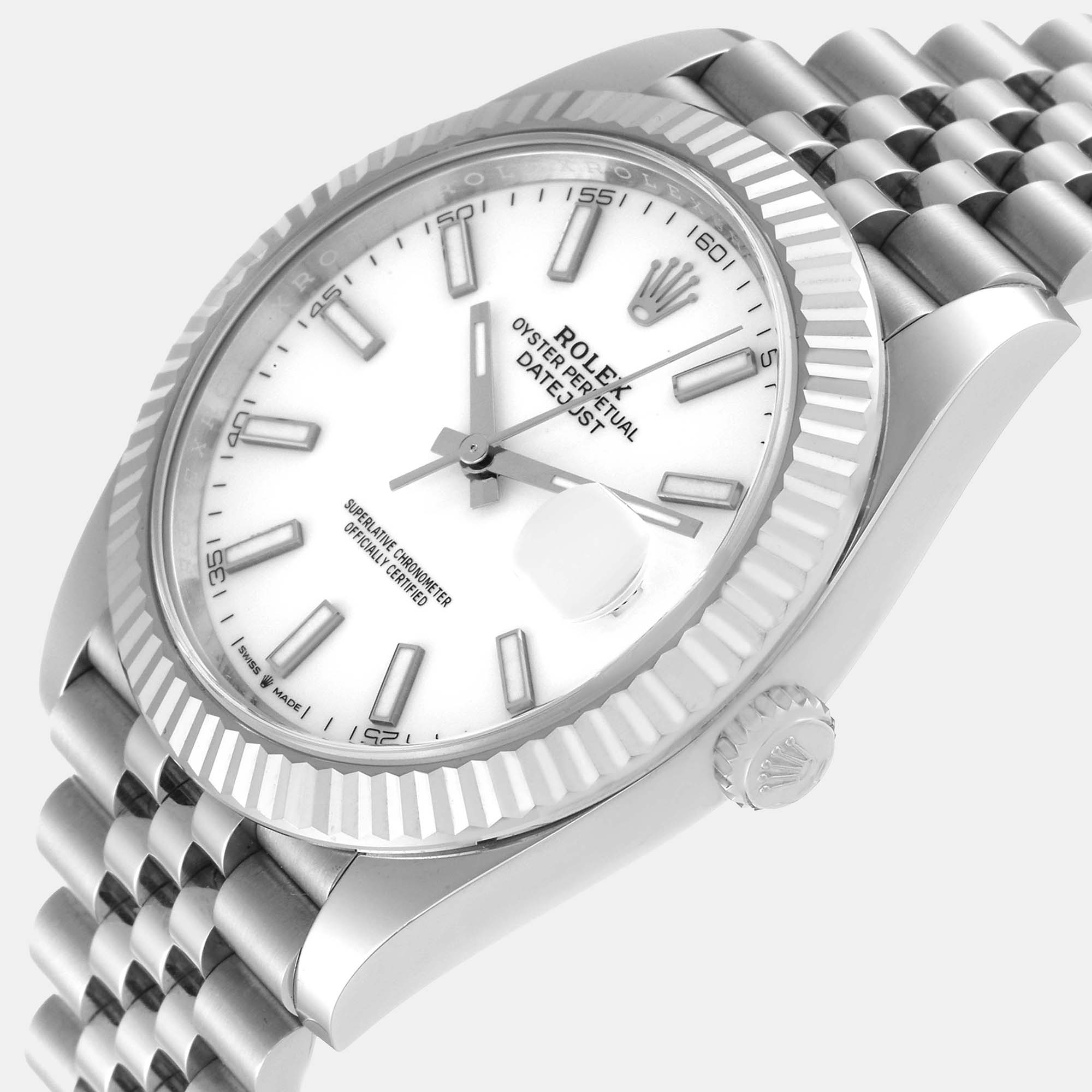 

Rolex Datejust 41 White Dial Steel Men's Watch 126334 41 mm