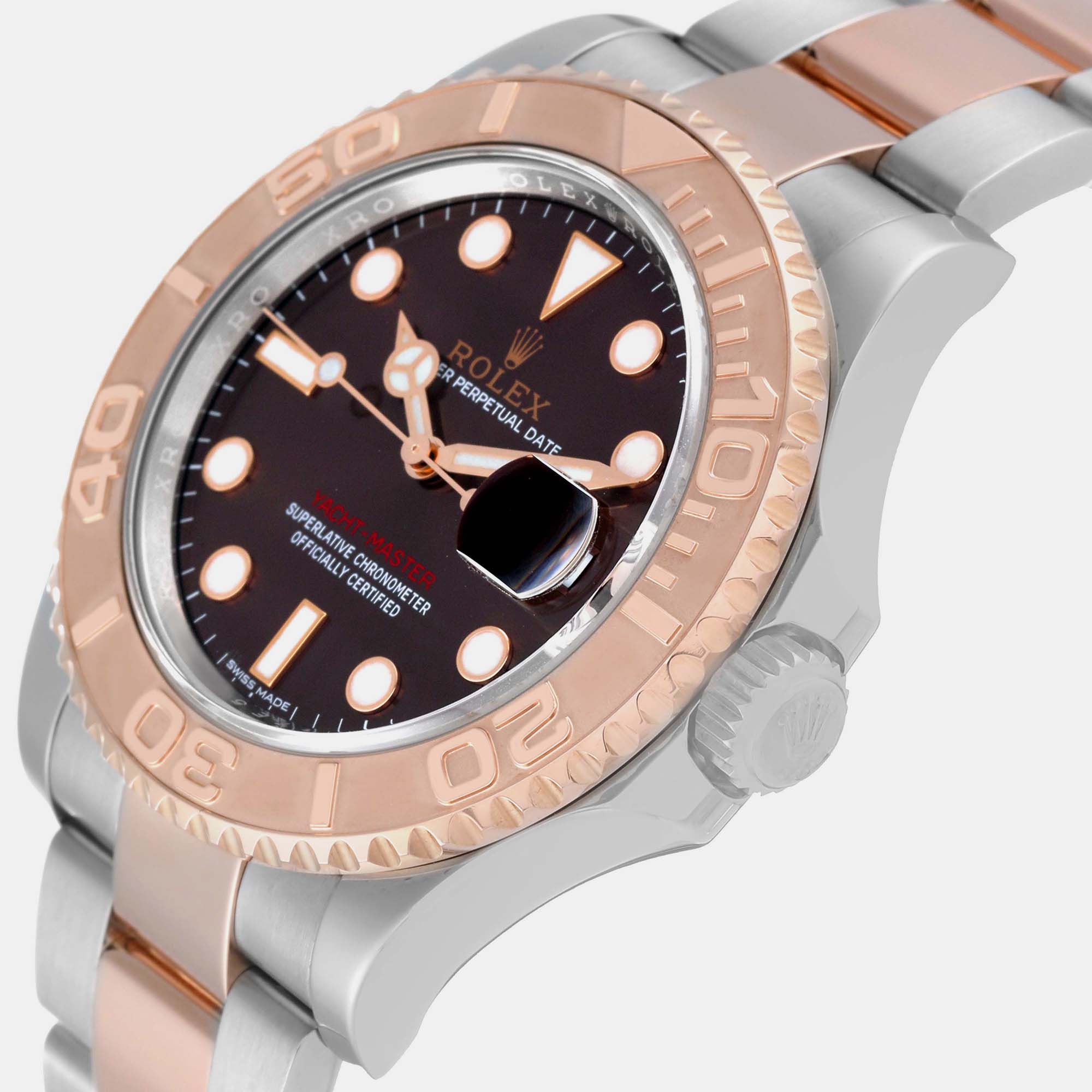 

Rolex Yachtmaster 40 Rose Gold Steel Brown Dial Men's Watch 116621 40 mm