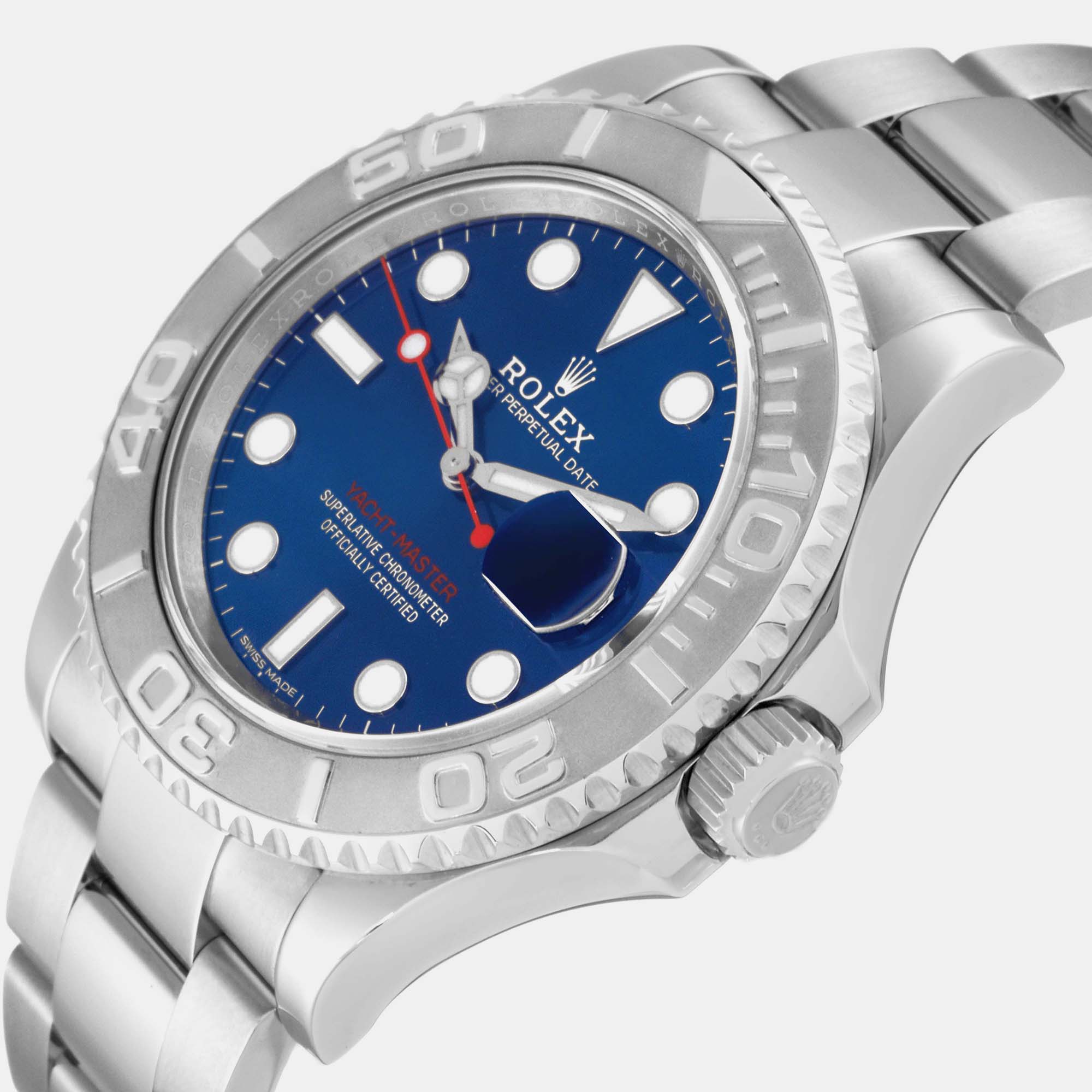

Rolex Yachtmaster Steel Platinum Blue Dial Men's Watch 116622 40 mm