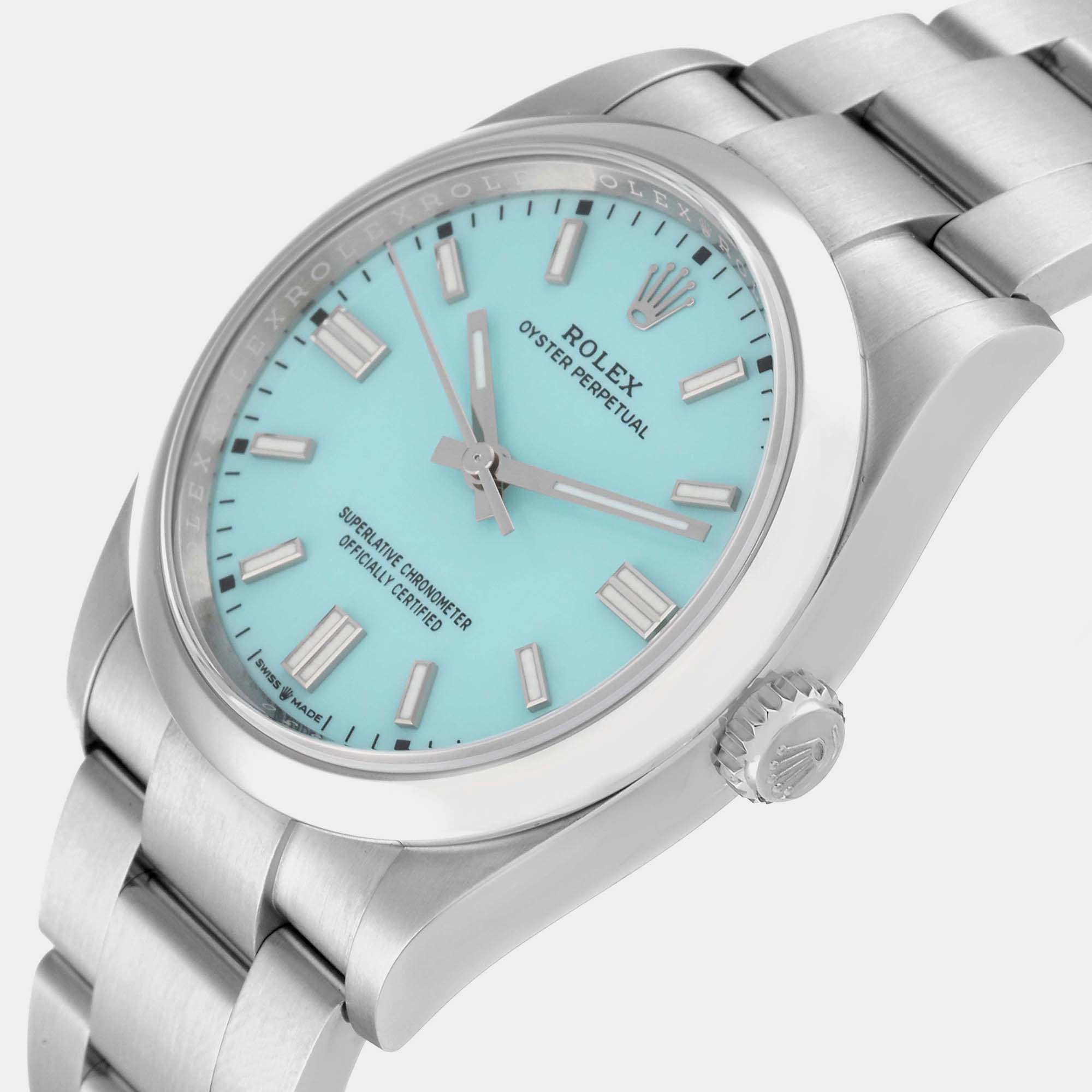 

Rolex Oyster Perpetual Turquoise Blue Dial Steel Men's Watch 126000 36 mm