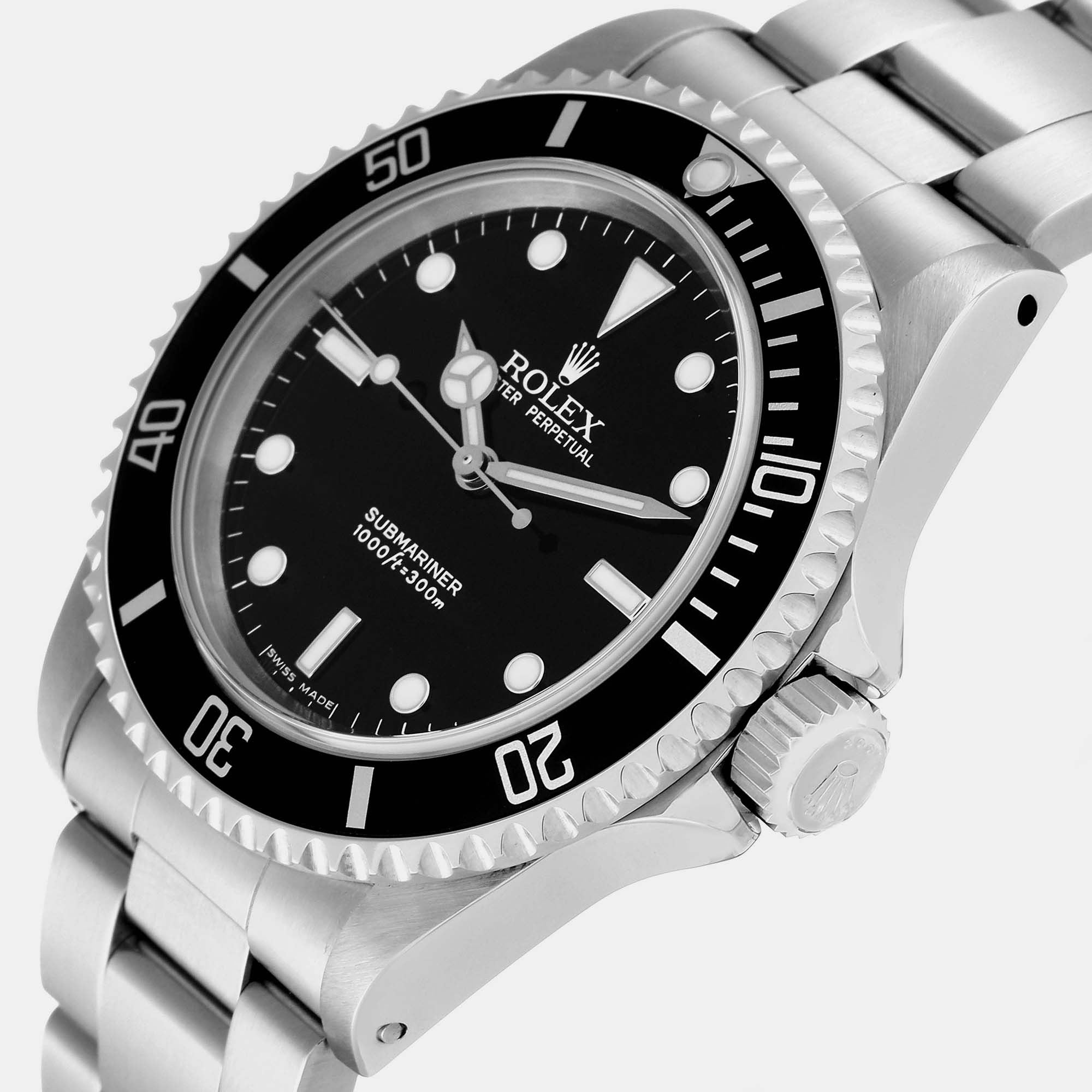 

Rolex Submariner No Date  2 Liner Steel Men's Watch 14060 40 mm, Black
