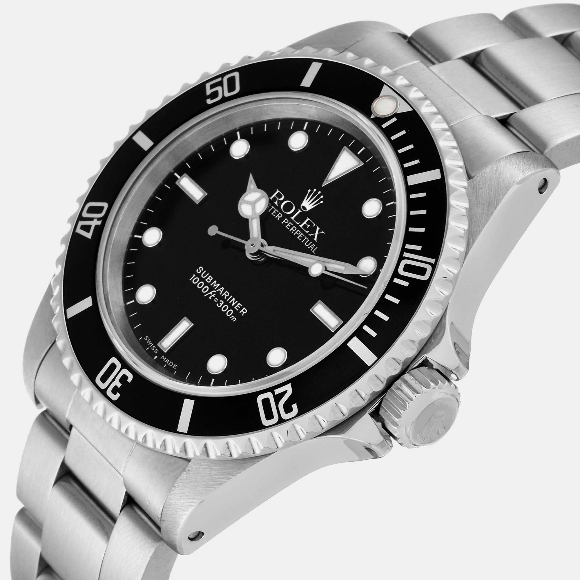 

Rolex Submariner No Date 4 Liner Steel Men's Watch 14060 40 mm, Black