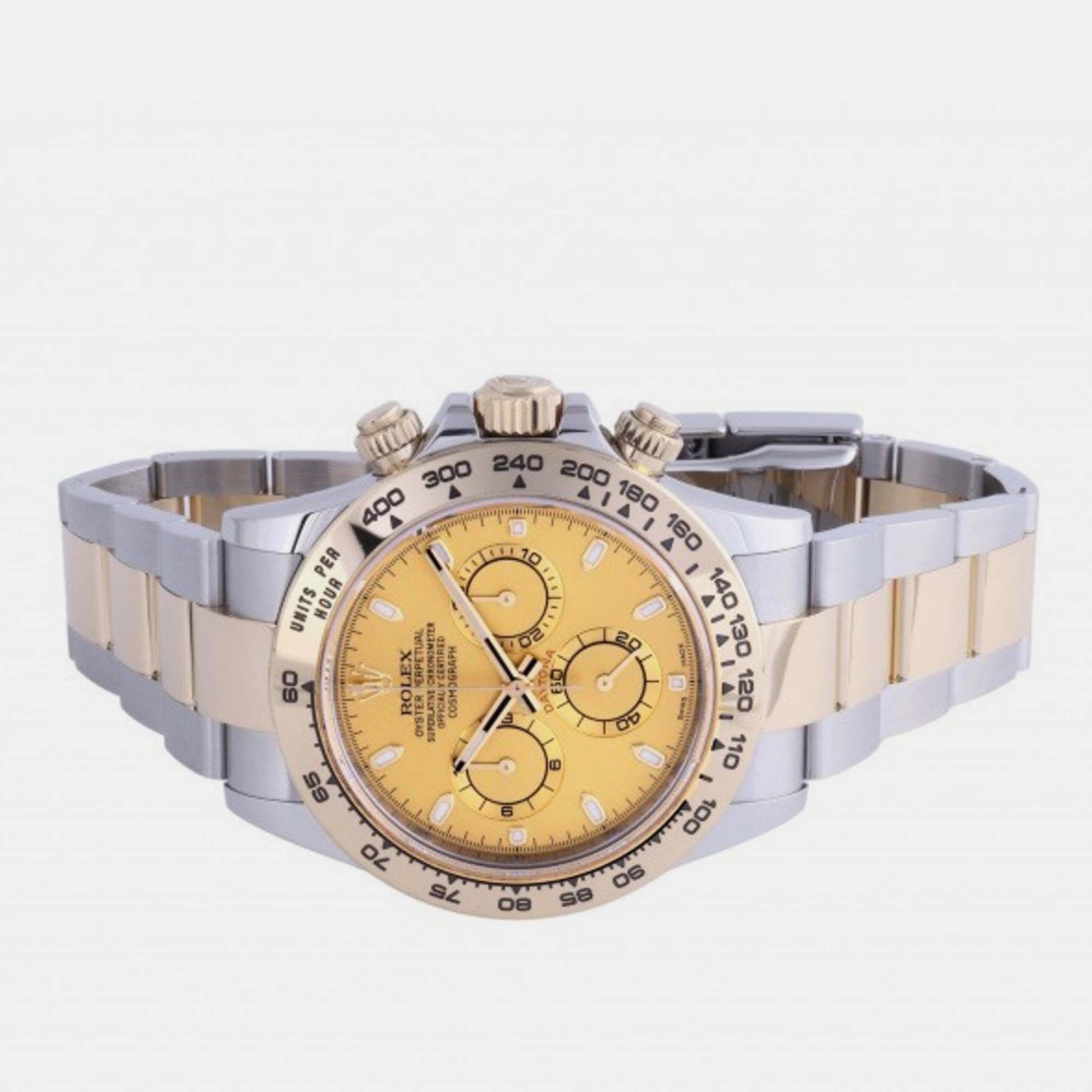 

Rolex Champagne 18k Yellow Gold And Stainless Steel Cosmograph Daytona 116503 Automatic Men's Wristwatch 40 mm